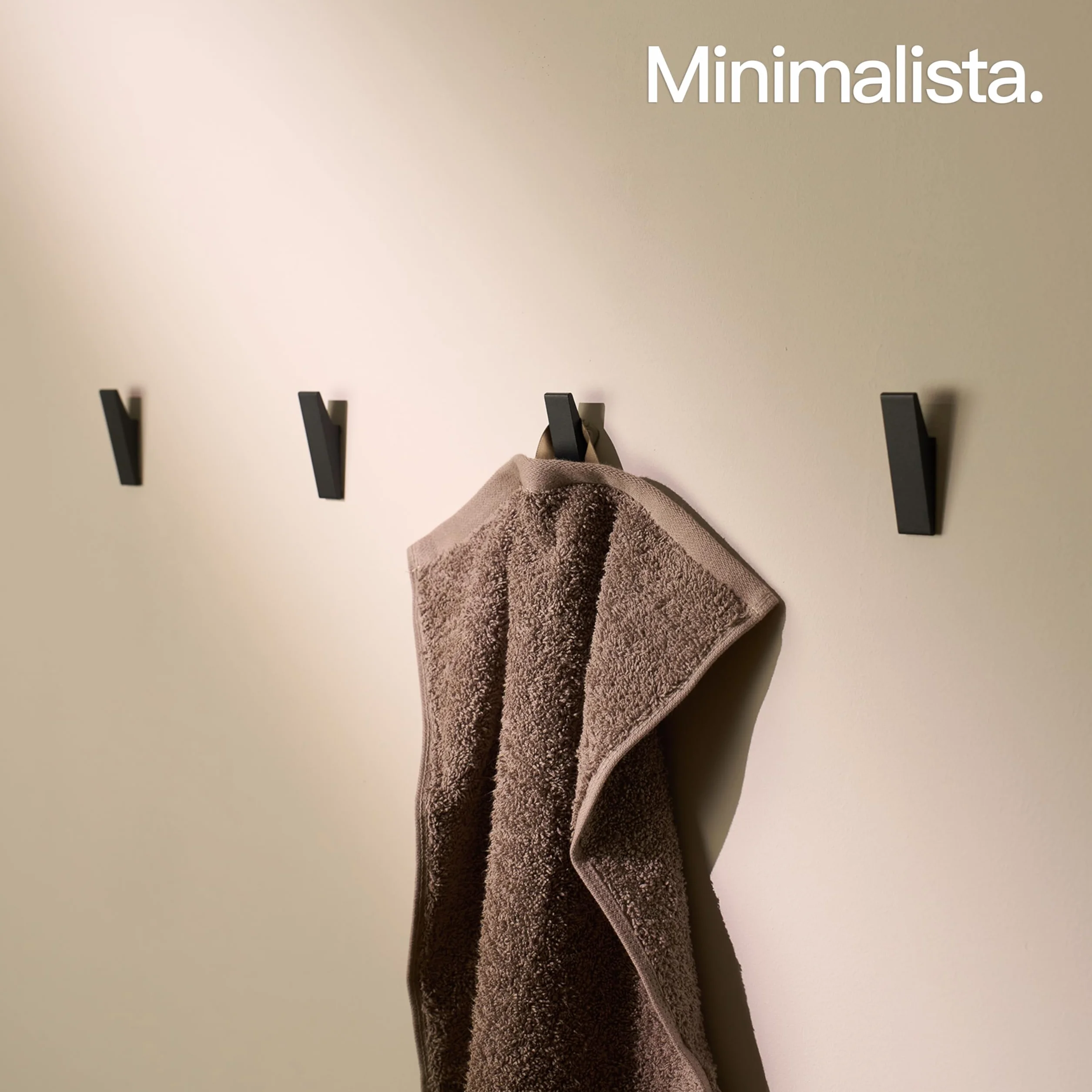 Ganci adesivi forte Design Amburgo 4 Pezzi Porta asciugamani bagno nero