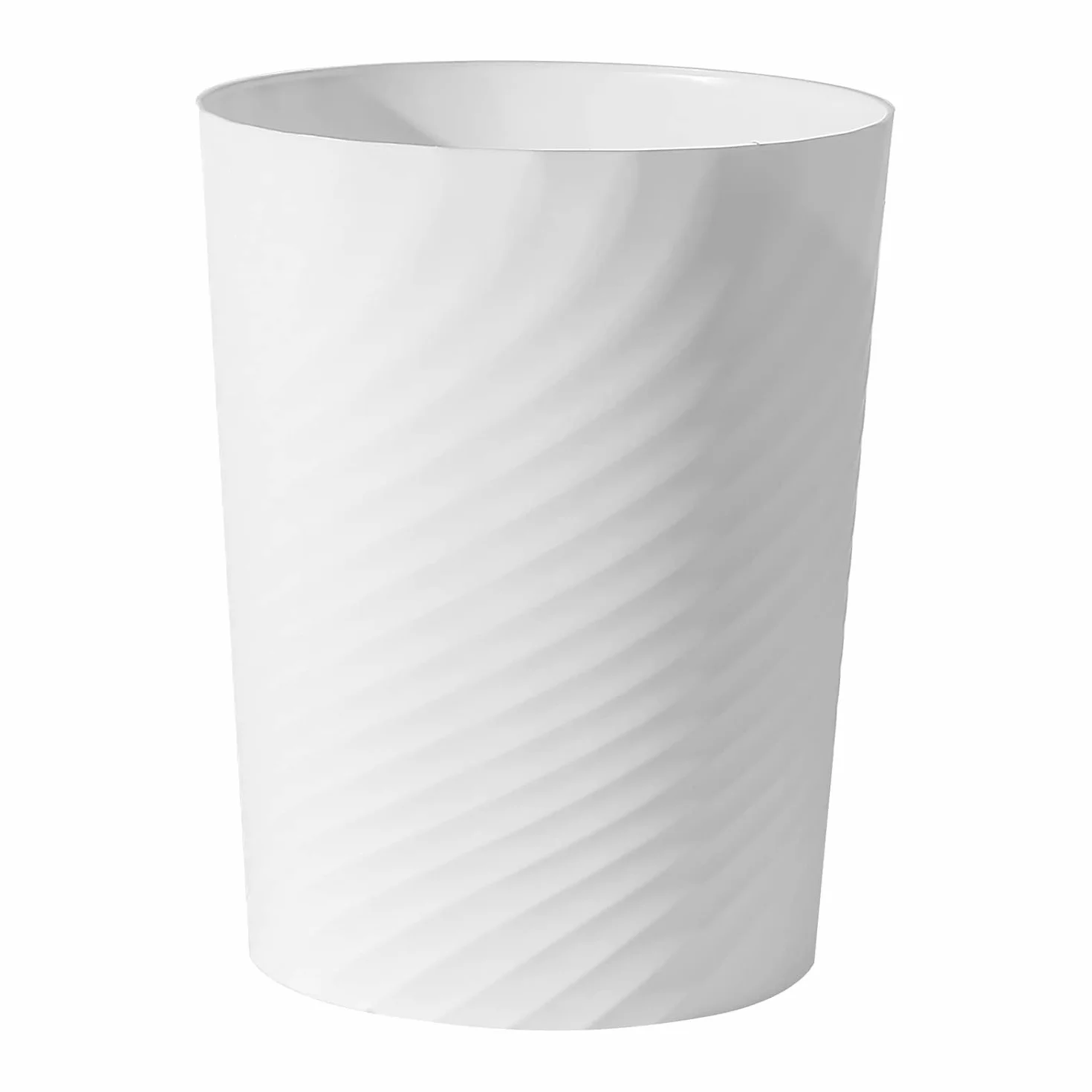 Cestino della carta 8008 Pattumiera Cestino dei rifiuti Cestino per la carta in plastica, ideale per cameretta dei bambini, ufficio, cucina, altezza 32 cm, 12 l, colore: bianco