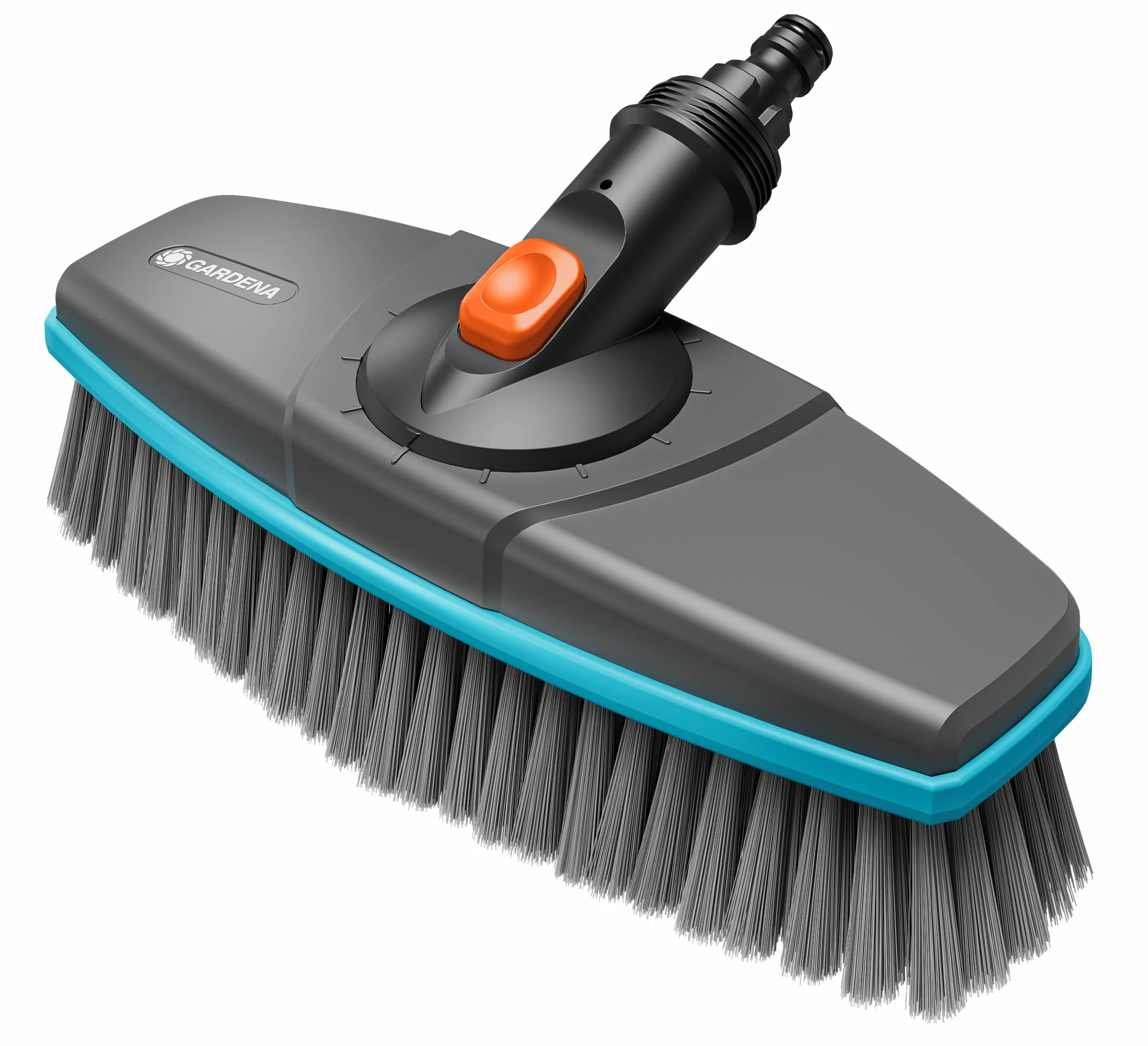Gardena Idrospazzola Cleansystem soft: spazzola per la pulizia di superfici delicate, setole morbide, orientabile, da collegare al manico Cleansystem, ideale per superfici più grandi (18810-20)