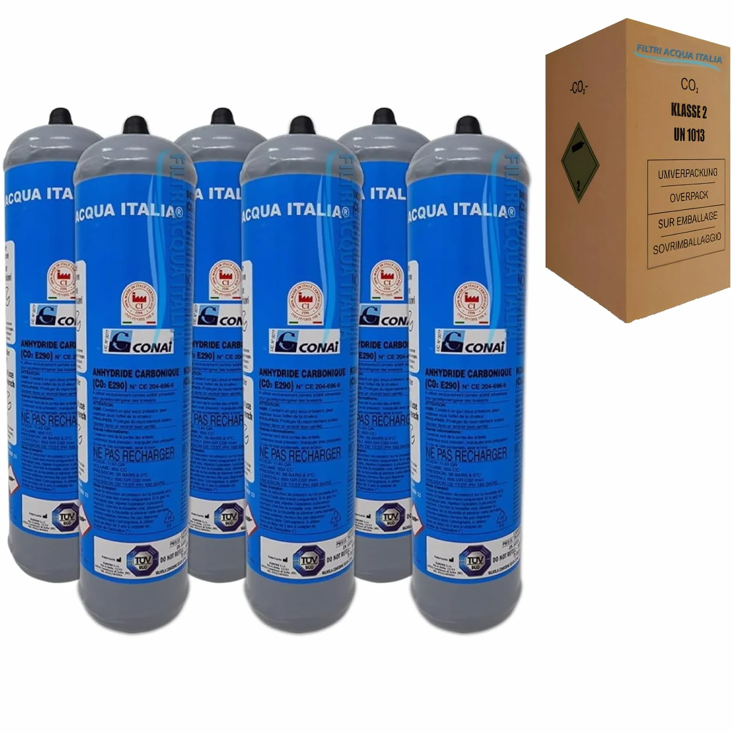 Bombole CO2 600 g Usa e Getta do Gazowania Wody i Chłodnic Gwint 11 mm