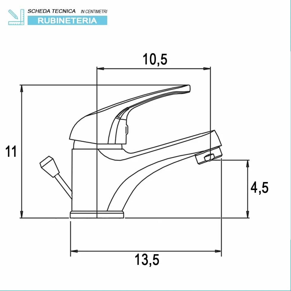 Set rubinetti bagno in ottone cromato lavabo bidet e vasca con kit doccia, scarico automatico incluso per lavabo e bidet, serie KANT