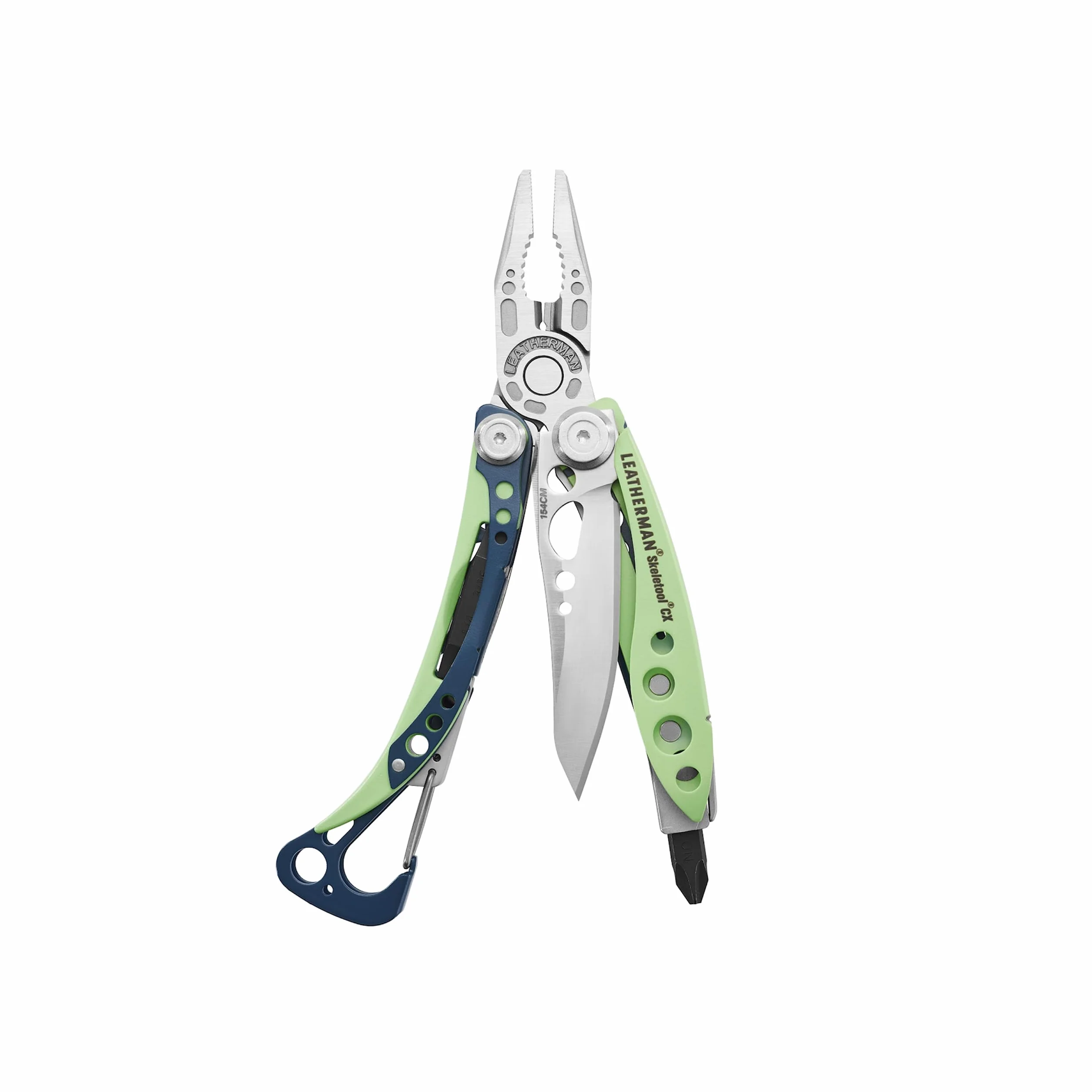 Leatherman Skeletool CX - Multiutensile 7-in-1 per il Campeggio e la Sopravvivenza - Acciaio Inossidabile, Verde