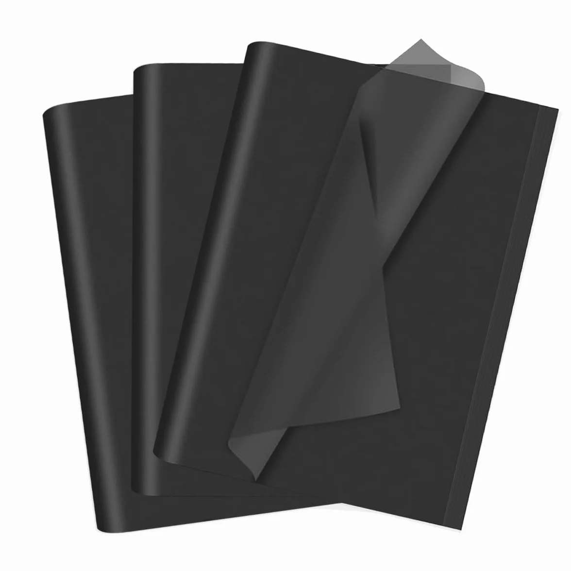 100 fogli di carta velina nera, 35 x 50 cm, carta velina per regali di Natale, riempitivi floreali, artigianato, fai da te, compleanni, matrimoni, decorazioni