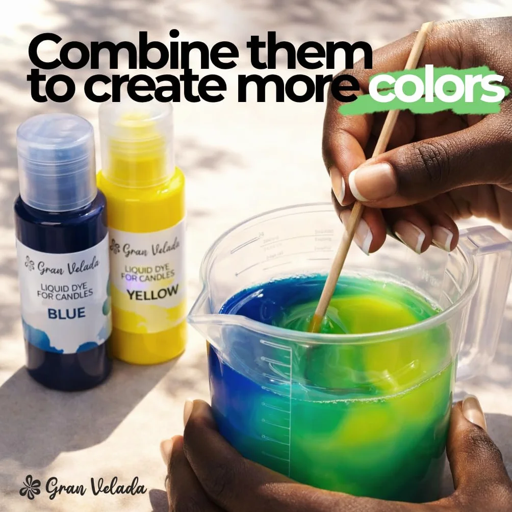 Gran Velada - Confezione risparmio di coloranti liquidi per candele 3 x 30 ml | colori primari magenta, blu puro e giallo limone | concentrati, facili da usare e con colori vivaci per candele fatte in