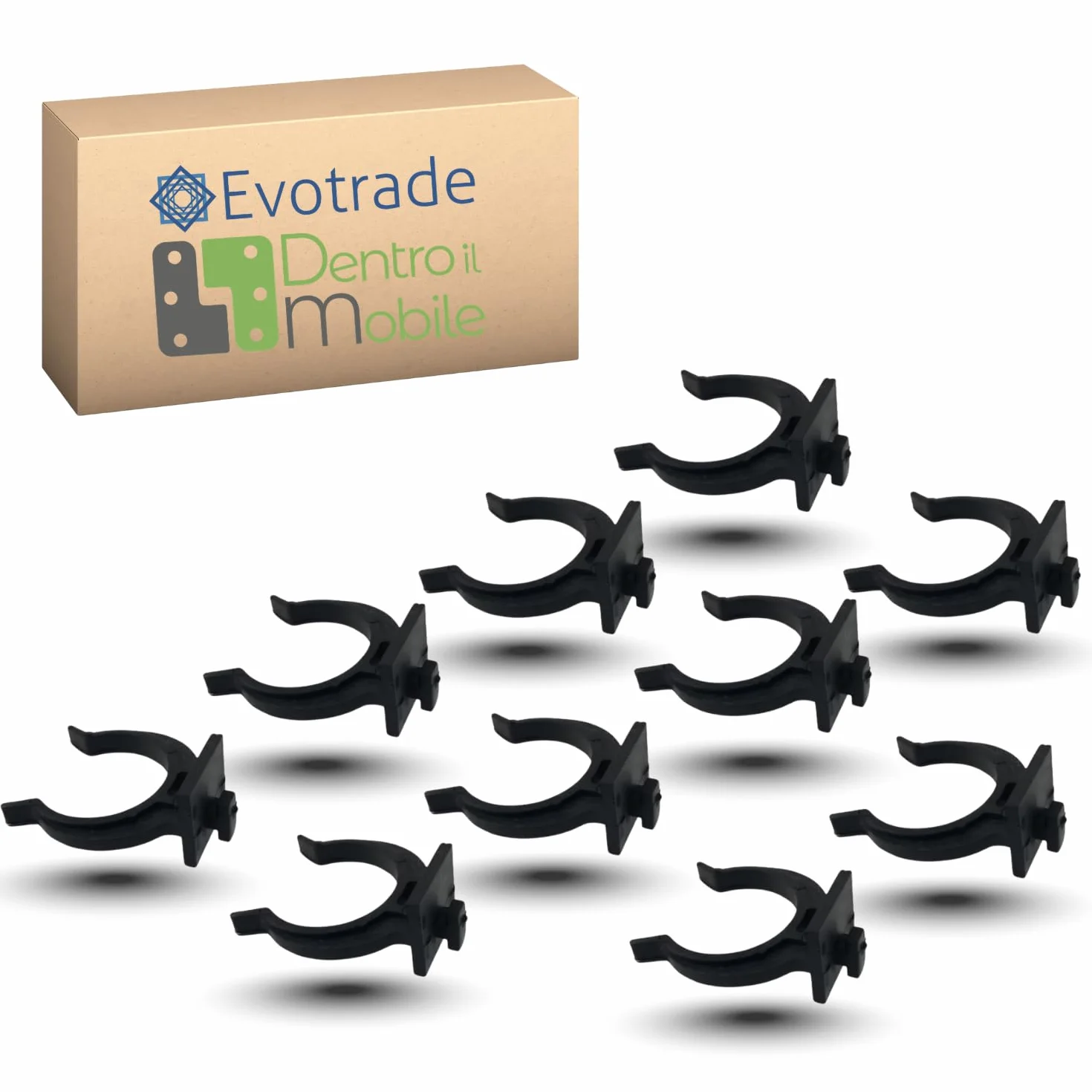 Evotrade 10 Ganci in ABS per Zoccolo da Cucina, Clip Universali Montaggio Rapido a Molla