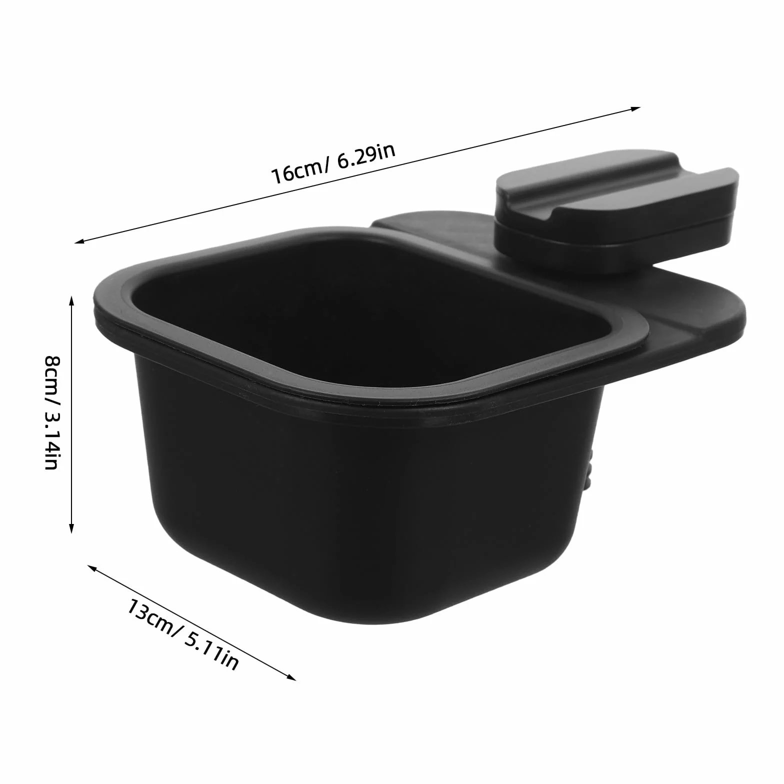 CALLARON Cestino Spazzatura da Tavolo Rotante in Abs Nero Design Semplice e Morsetto Versatile per Cucina e Ufficio, Contenitore Compatto per Rifiuti Domestici