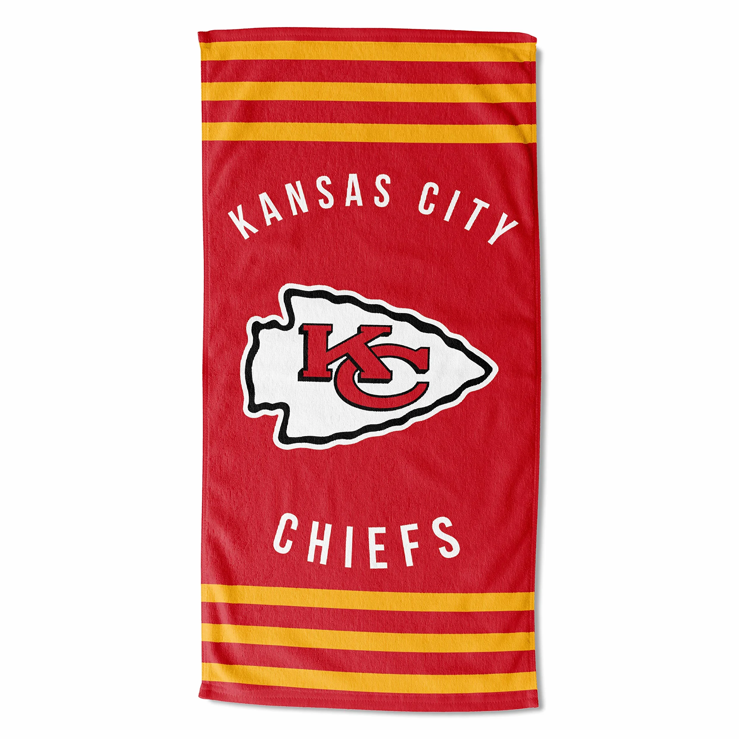 Northwest NFL Kansas City Chiefs Telo mare unisex per adulti 76,2 x 152,4 cm a righe
