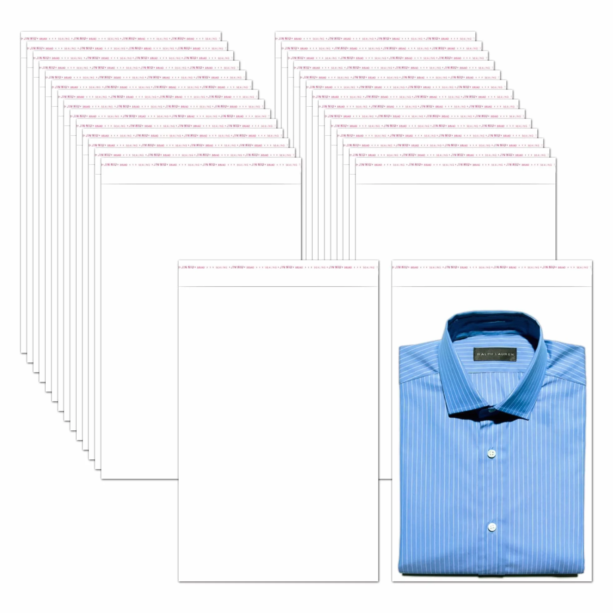 Buste Trasparenti Adesivo 100 Pezzi 30x46cm Sacchetti in Cellophan Autoadesivi 50µm Sacchettini Cellophane OPP Plastica con Abbigliamento per T-shirt Pantaloni A3 A4 (6 Misure a Scelta)