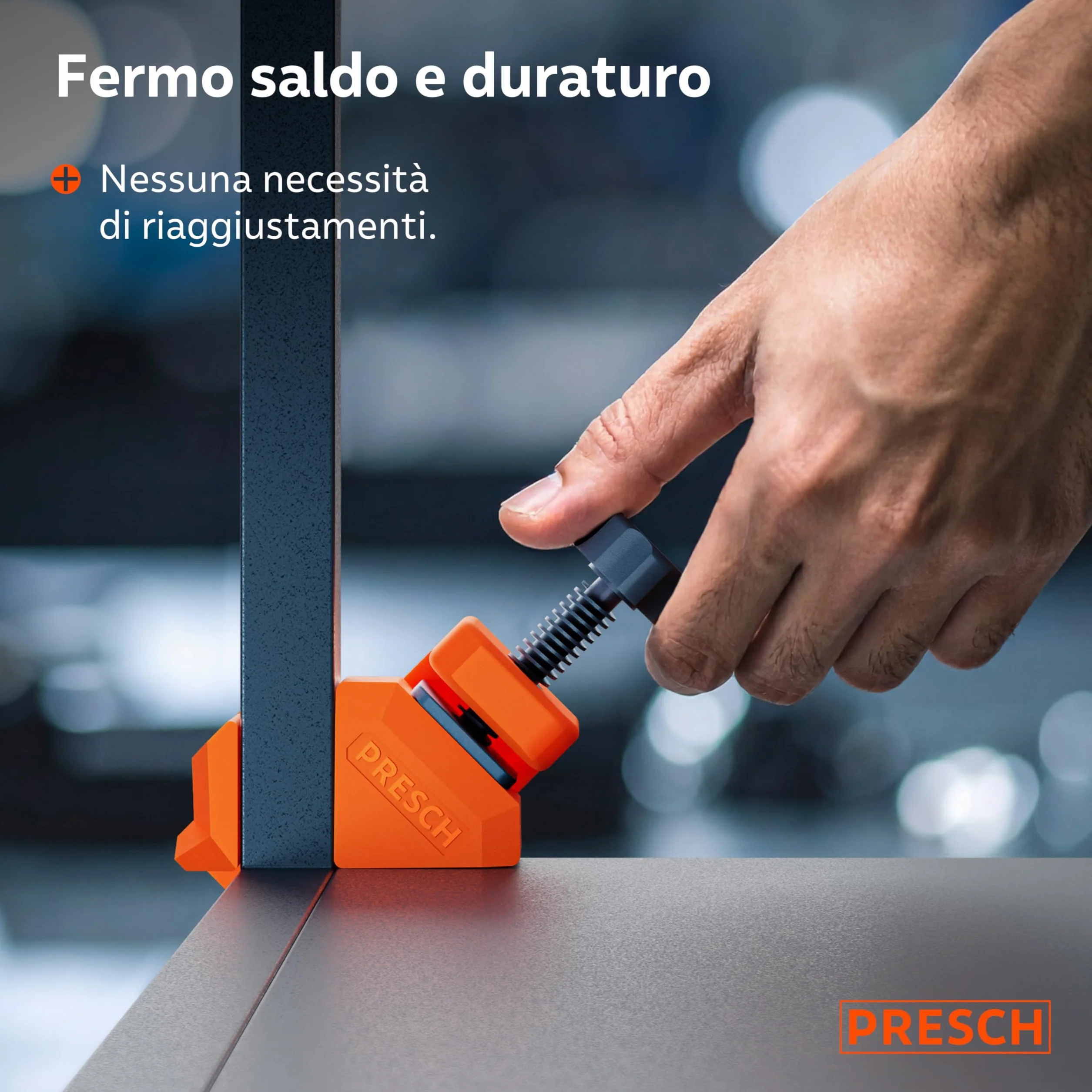 Presch Morsetti angolari per legno 4 pz - Morsetti angolari da falegname i per pannelli di spessore fino a 26 mm - Forza di serraggio di 25 kg per l'incollaggio - Per angoli precisi di 90° del legno