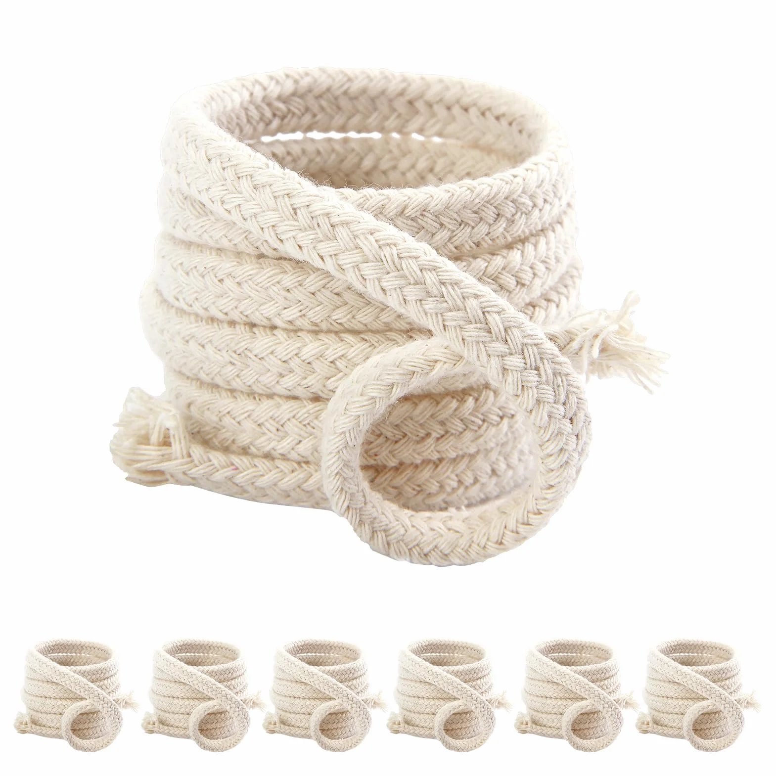 600cm Ø 6 mm Stoppini per Lampade a Olio Tagliabile a Misura, Stoppino di Ricambio per Lampade a Olio, Torce da Giardino, Torce in Bambù - 100cm 6 pezzi