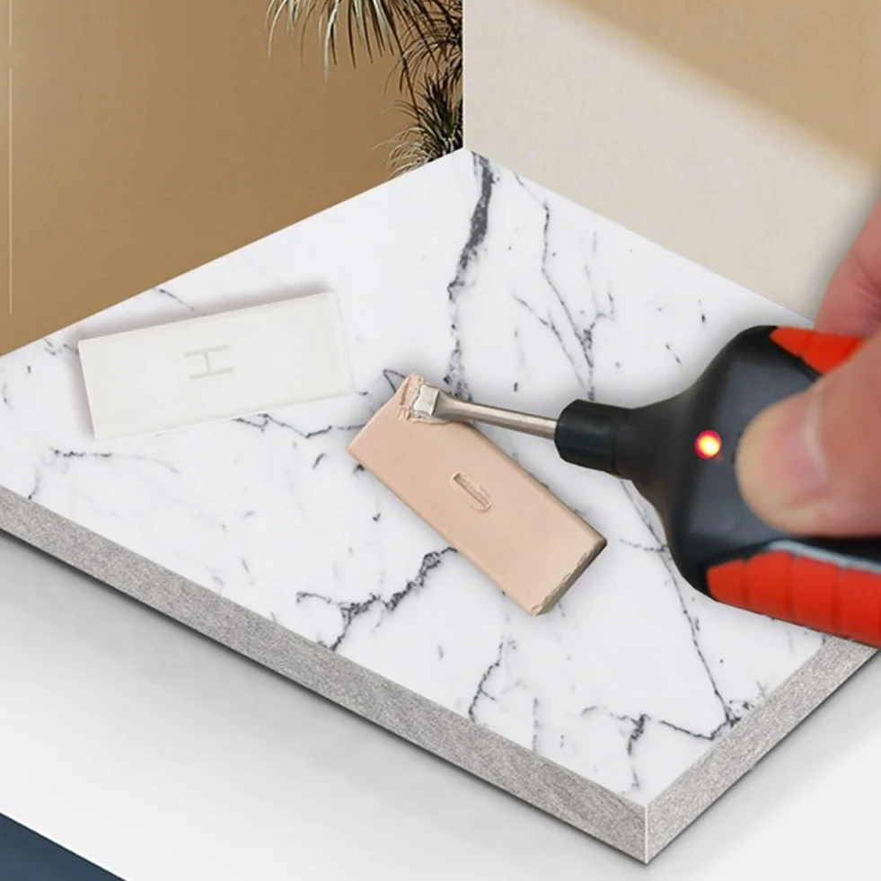 Set di strumenti per riparazione di piastrelle in ceramica Kit di riparazione per graffi Kit di riparazione per crepe Kit di riparazione per pavimenti Fai-da-te Kit di riparazione per fissare graffi e