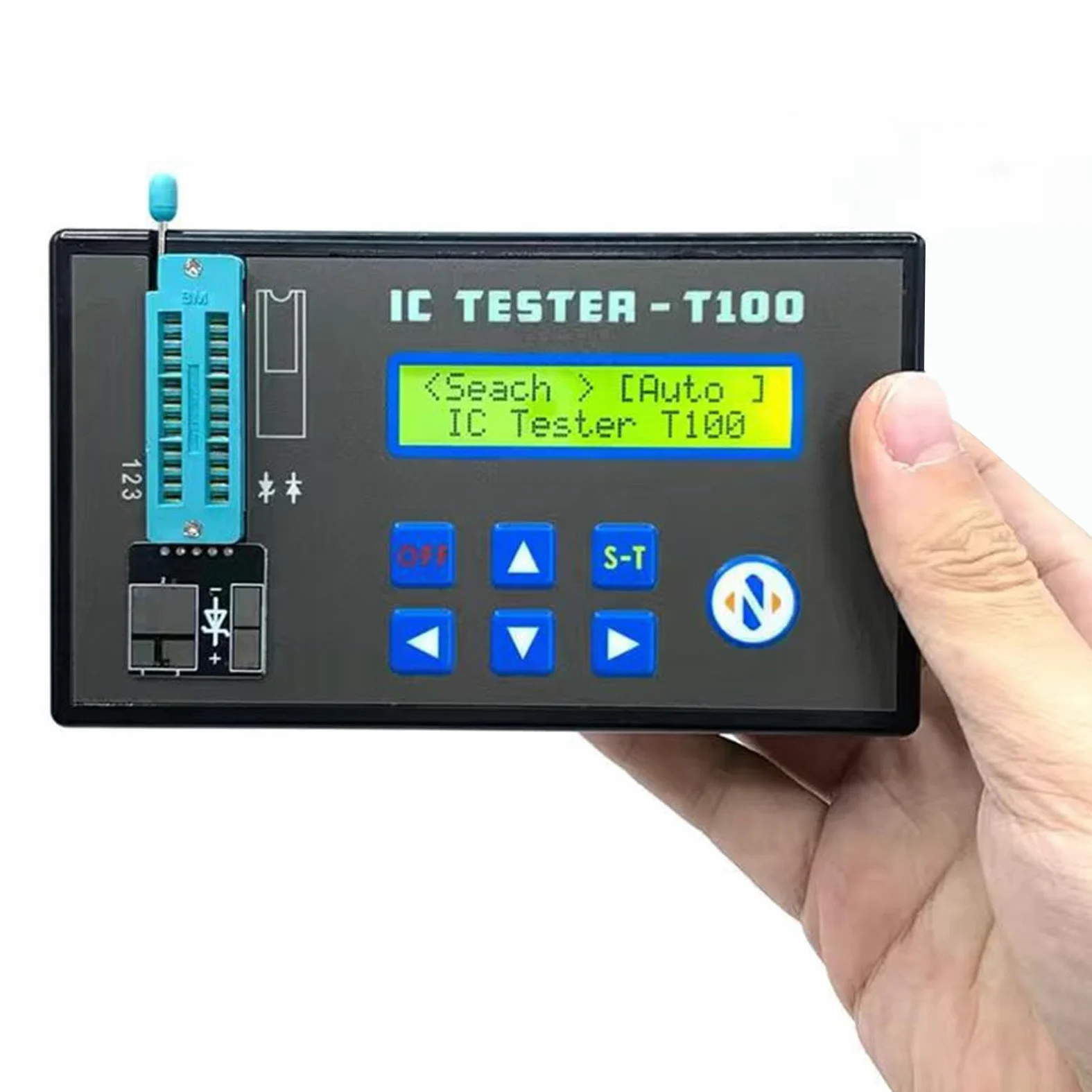 Tester per Circuiti Integrati, Misuratore di Transistor, Tester per Chip IC, con modalità AUTO 5V 3.3V per Optoaccoppiatori Serie 74HC 74LS CD4000 4500.
