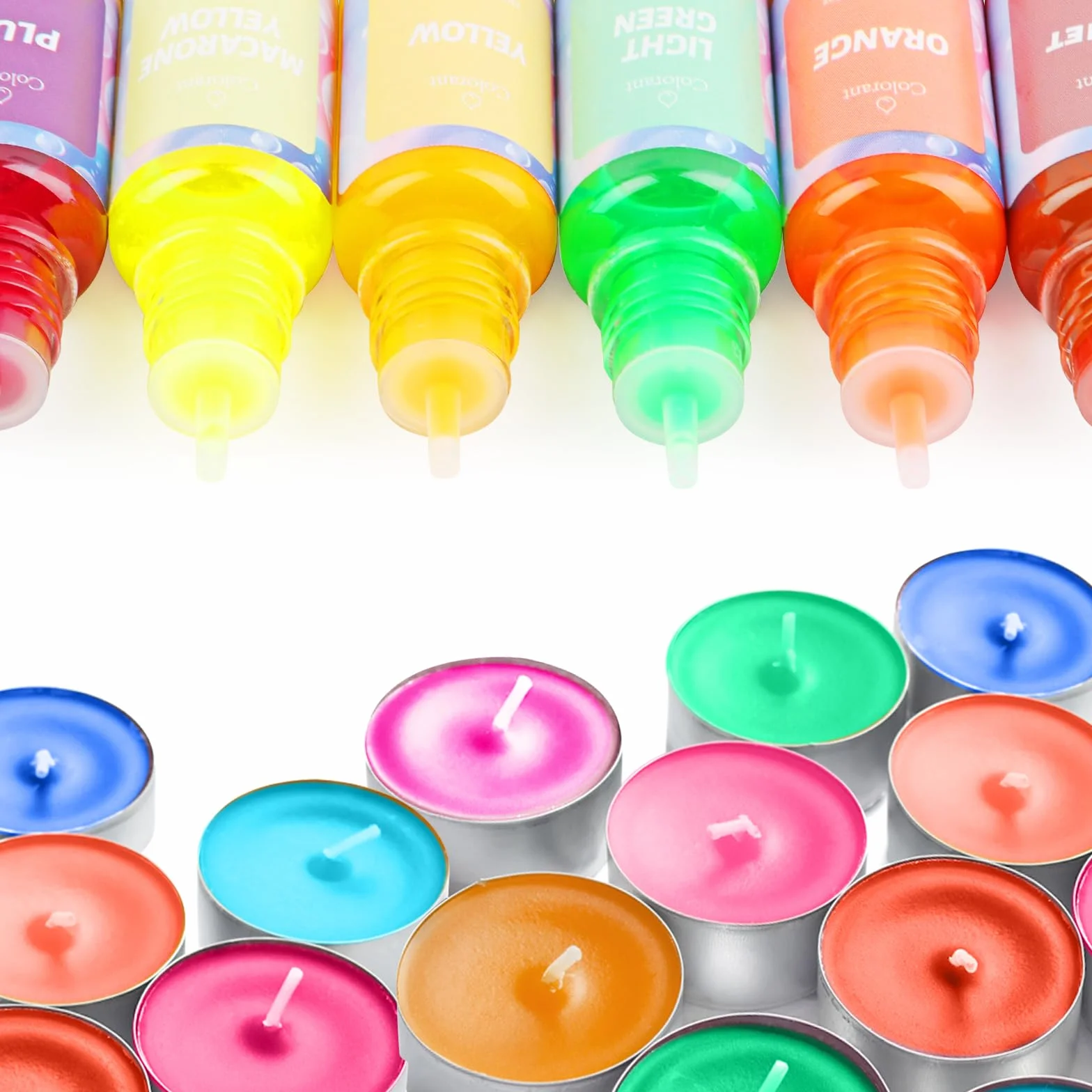 Colori a Candela - 18 Coloranti Liquidi per Candele Fai da Te, Altamente Concentrati per Cera di Soia, Gel e Paraffina