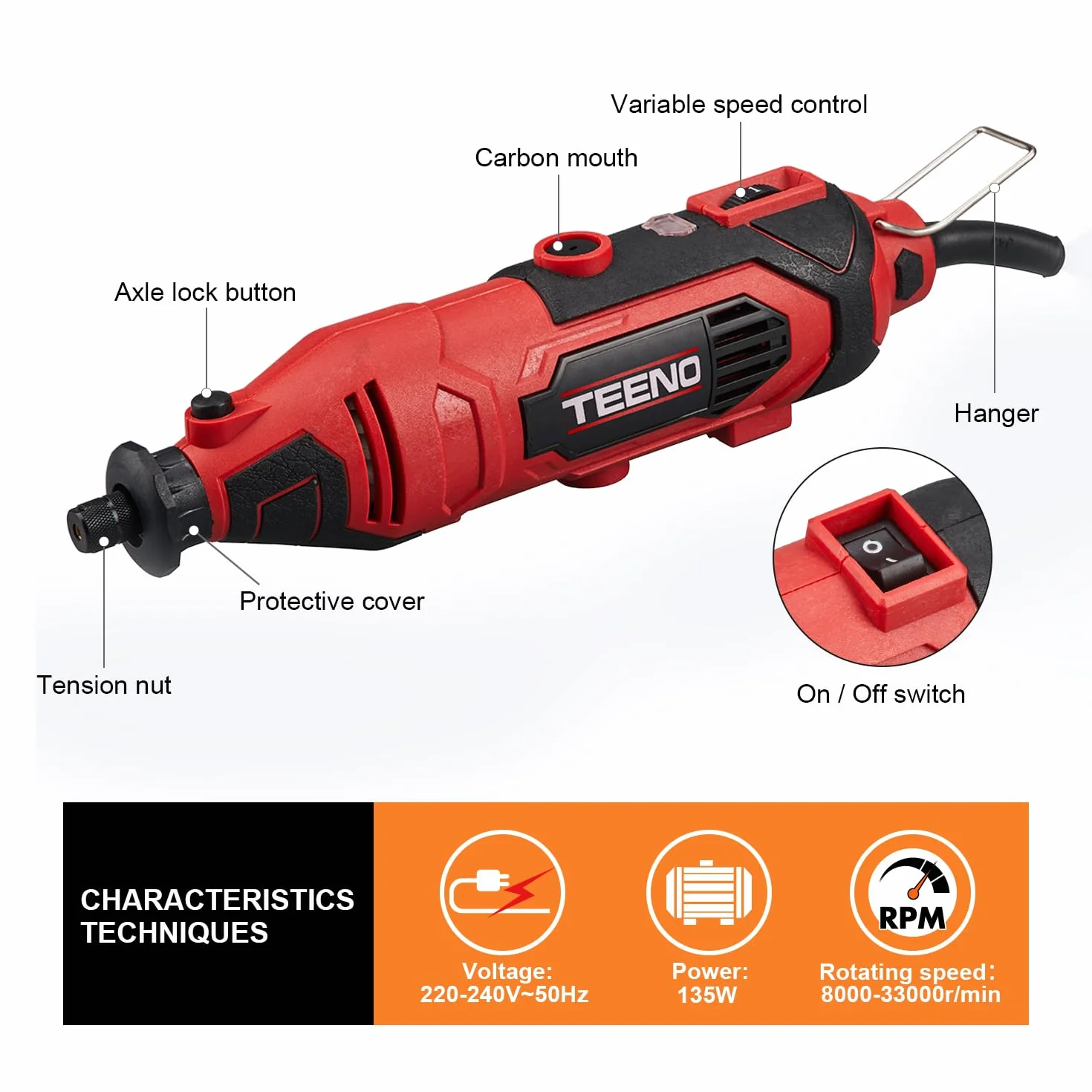 TEENO Strumento Multifunzione Utensile Rotante 80 Accessori Mini Drill Velocita Variabile