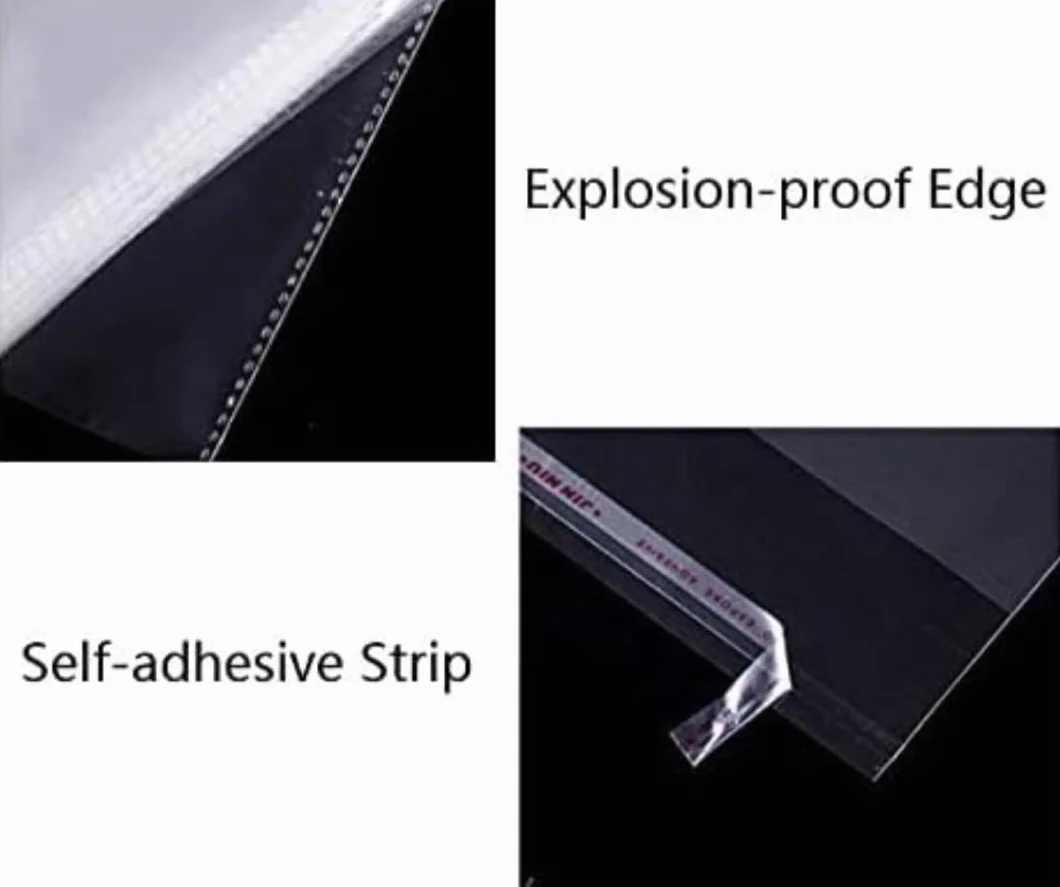 100 Buste Cellophane Trasparenti 40x46+4 cm con Striscia Adesiva per Abbigliamento, Scarpe, Accessori e Confezionamento Articoli Generici - Resistente e Pratica