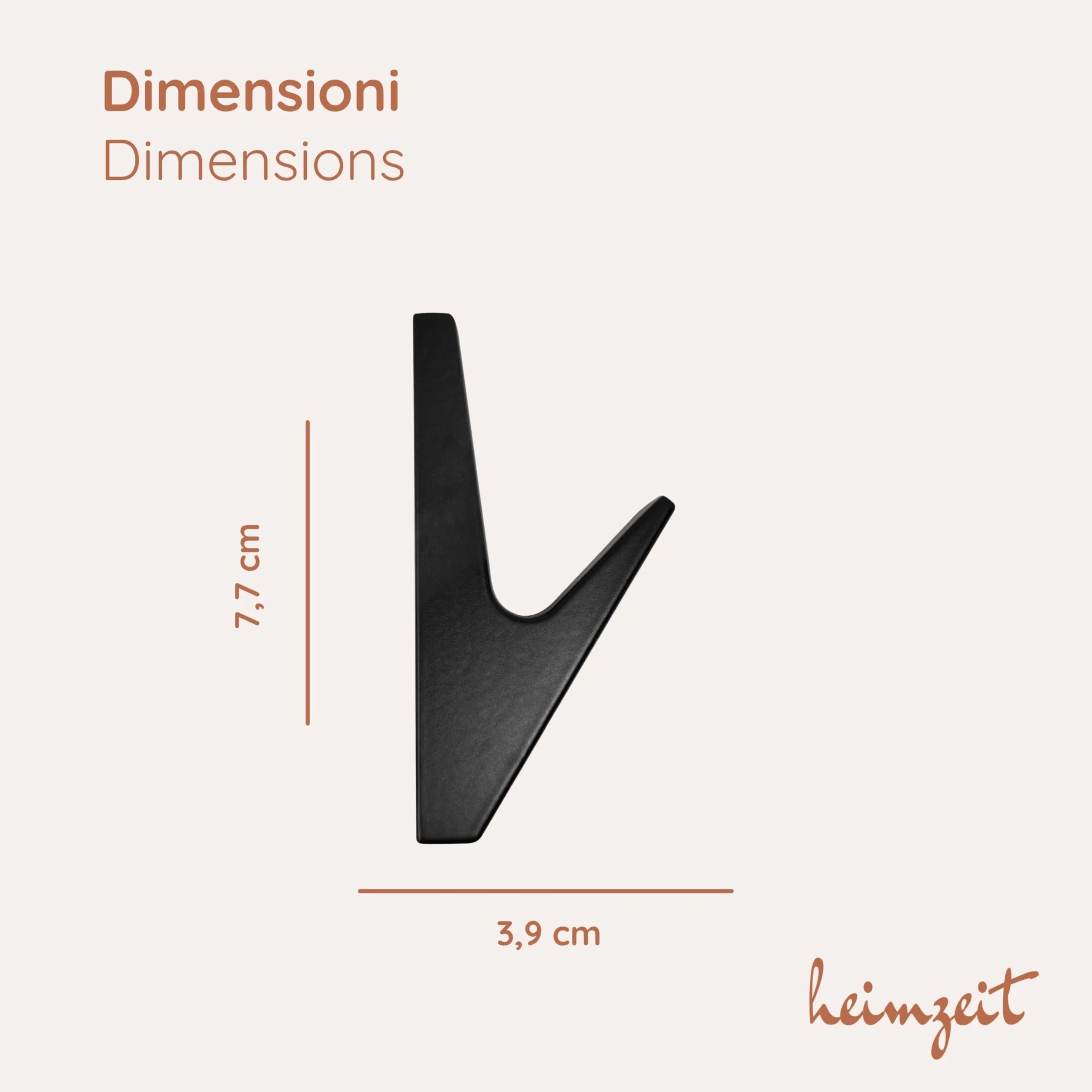 Ganci Appendiabiti Volt da Avvitare 4 Pezzi in Nero, Appendiabiti da Parete per Guardaroba, Giacca, Asciugamano, Zaino e Vestiti, Design Moderno, Ganci in Metallo da Forare