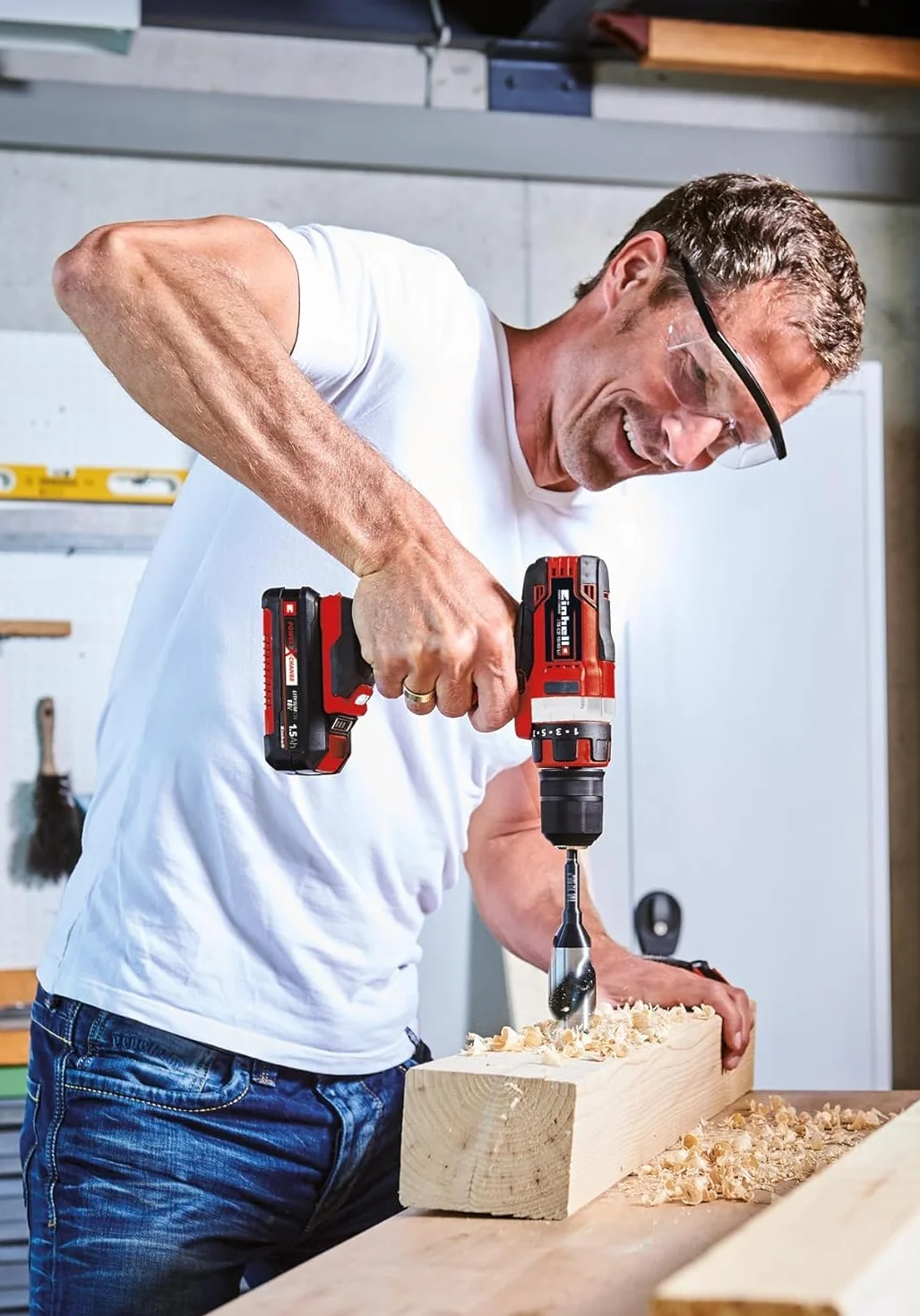Einhell TE-CD 18/40 Li-Solo Trapano avvitatore a batteria Power X-Change (torsione 40Nm, vel. 1 giri al min. 400, vel. 2 giri al min. 1,500, mandrino 13 mm),Versione 2024