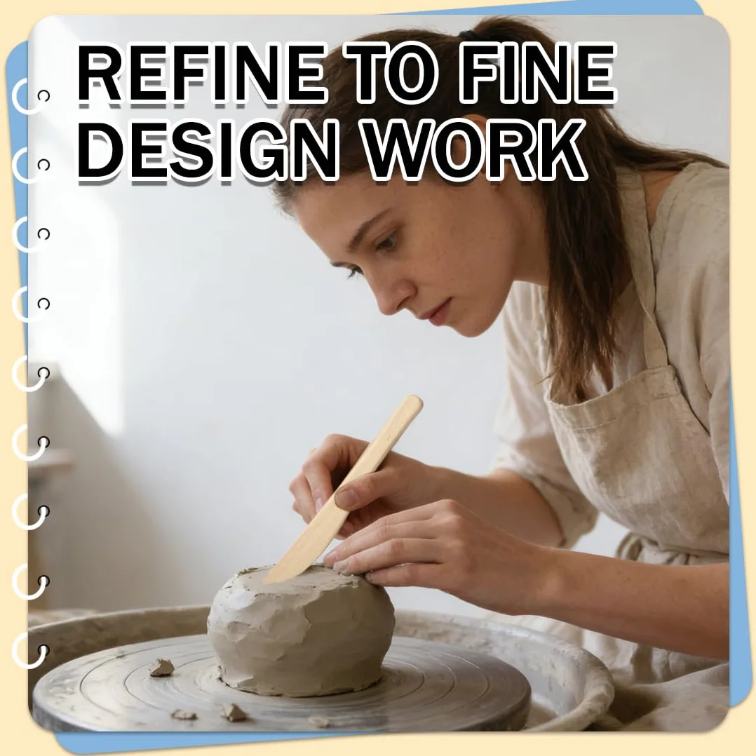 10 Pezzi Strumenti per Modellare Argilla, Attrezzi per Modellazione di Das e Ceramica, Kit Ceramica Fai da Te Perfetta per Professionisti o Principiant