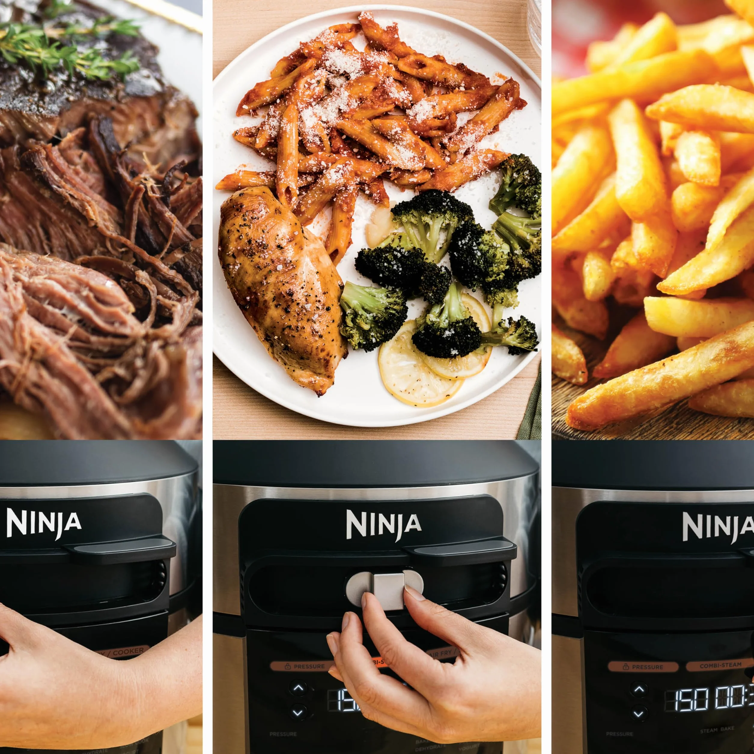 Ninja Foodi MAX Multicooker, Coperchio SmartLid, 12 Funzioni, Cottura Intelligente, 7.5L, Pentola a Pressione, Friggitrice ad Aria, Cottura a Vapore, Lenta, Acciaio Inox, OL650EU