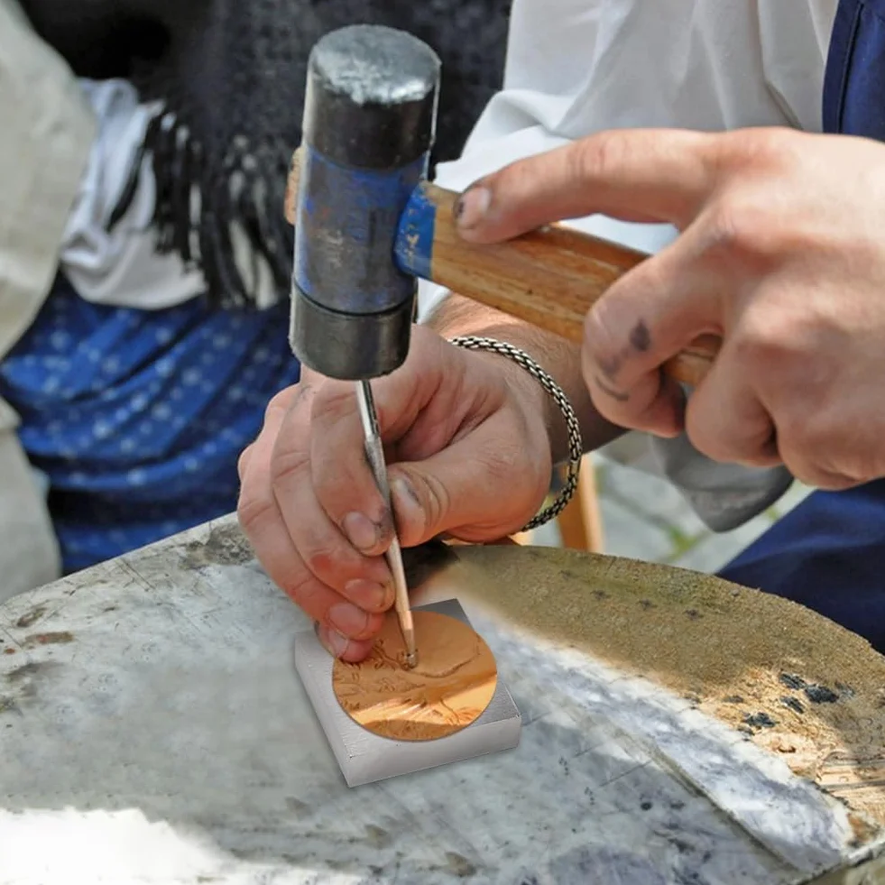 UNICRAFTALE 1 blocco quadrato per banchi da lavoro in acciaio incudine, strumento piatto per gioielli in metallo, per la creazione e riparazione di punzonatura, attrezzi DIY