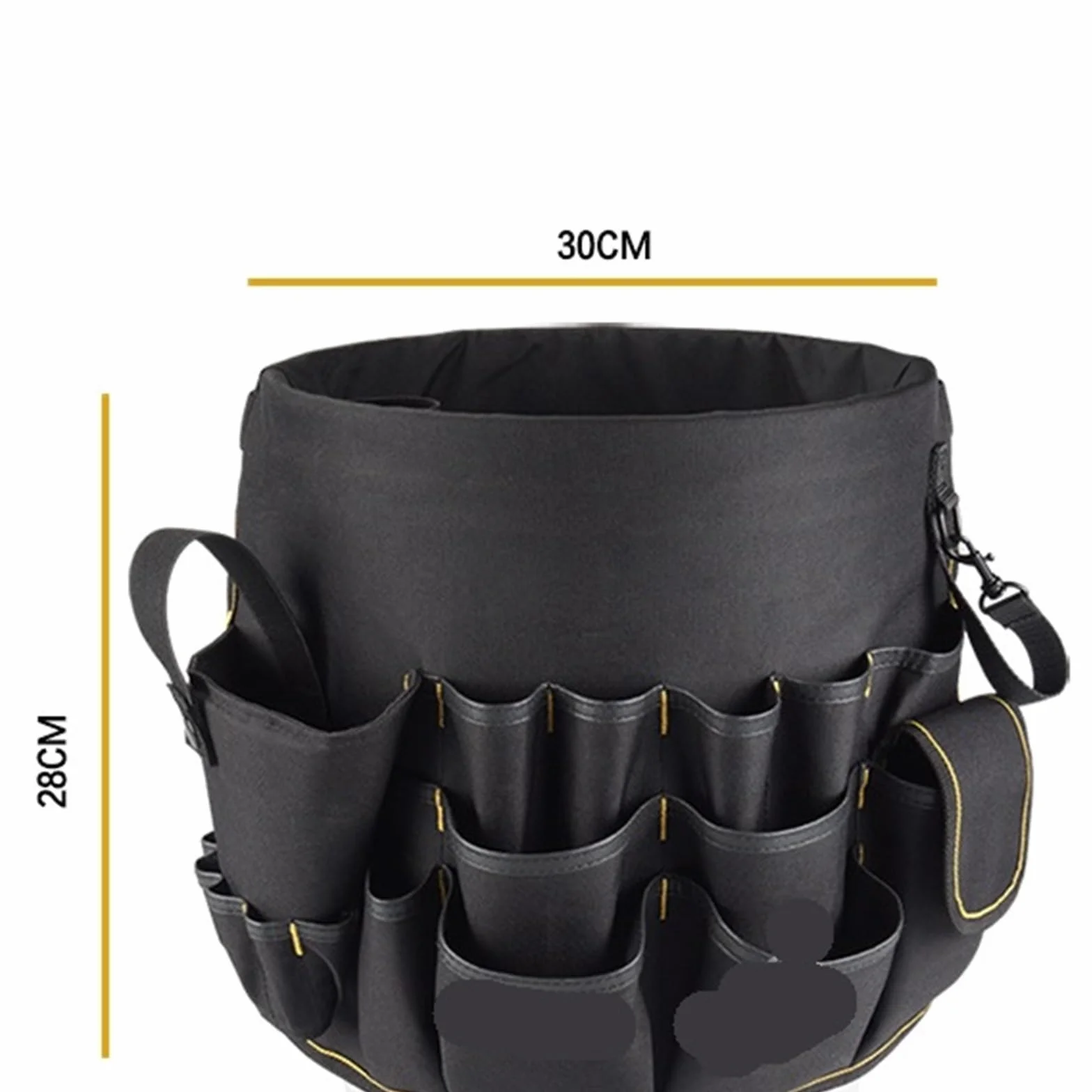 Organizer per attrezzi con secchiello a tasche multiple, resistente all'acqua, per secchi da 3,5-5 galloni