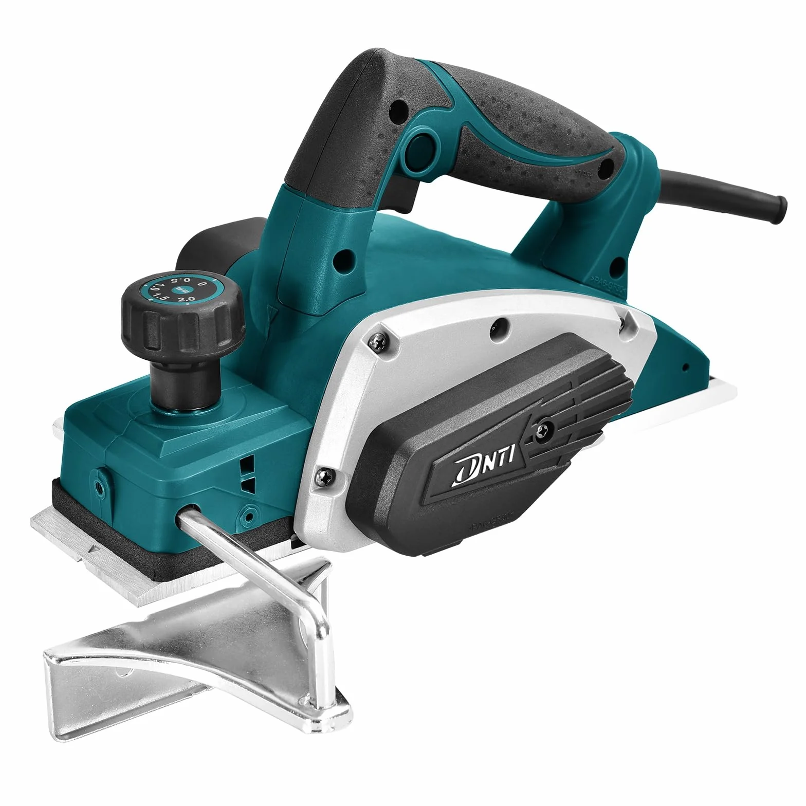 DNTI pialla elettrica per legno Tensione 220-240V Potenza 620 W Giri Min. 16000 Largh Pialla 82 Mm Profondità Asportazione 2 Mm Ideale per il fai da te e la lavorazione del legno 58215B