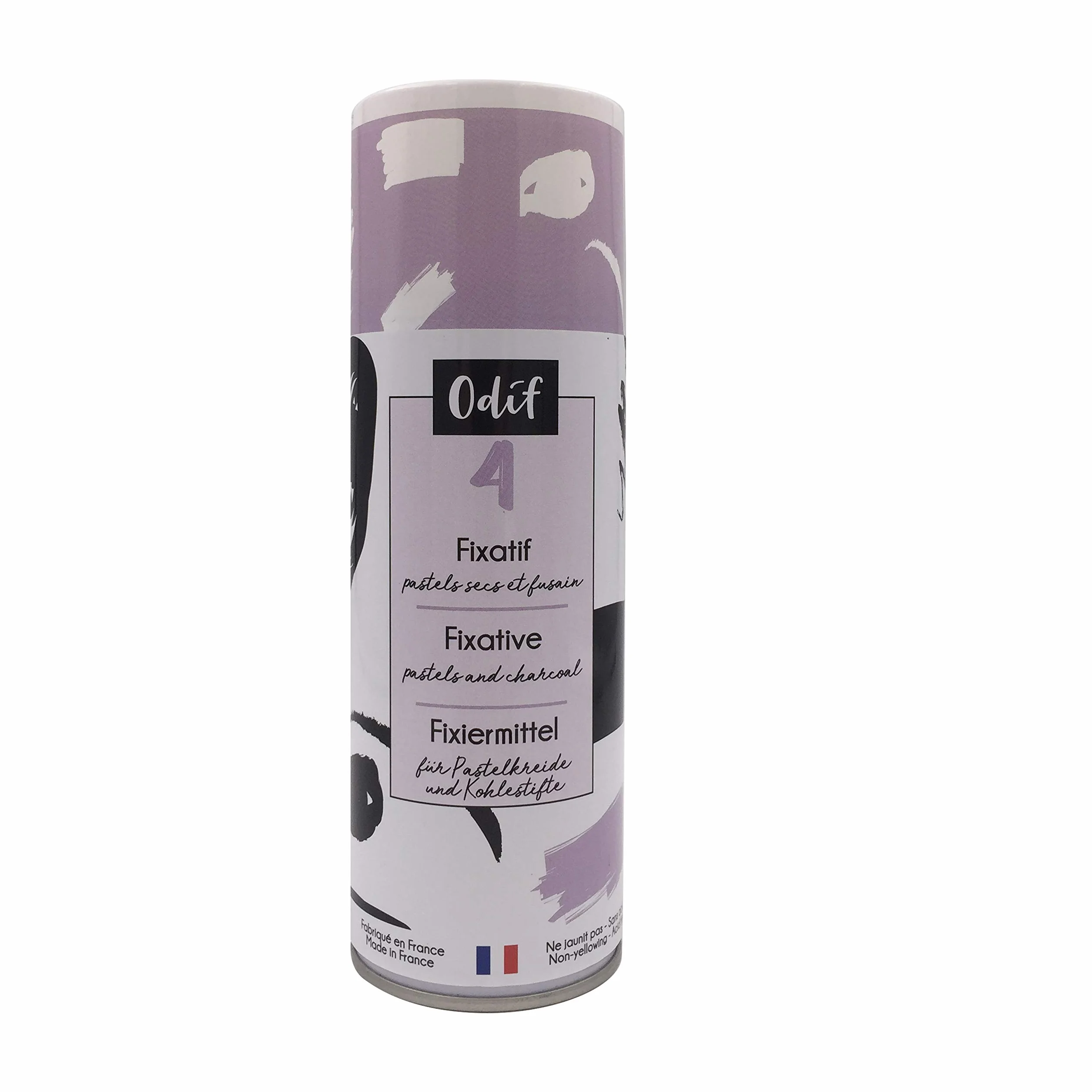 Odif - Fissativo a spruzzo - Fissa i pigmenti dei pastelli secchi, matite e carboni - Trasparente - Made in France - Spray da 400 ml