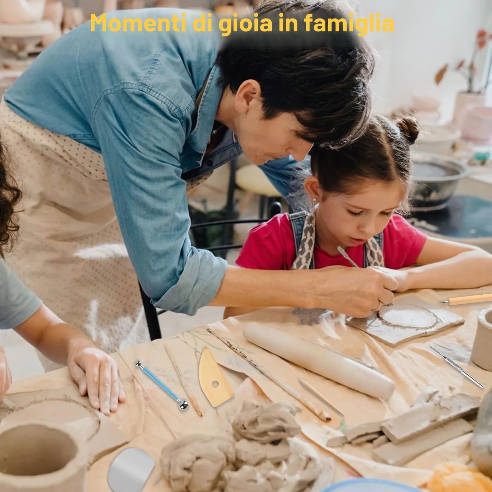 Set di utensili per modellare l'argilla, set di strumenti per modellare, strumenti per modellare la pasta, set di strumenti per scolpire, set di utensili per ceramica, strumenti per argilla, set di