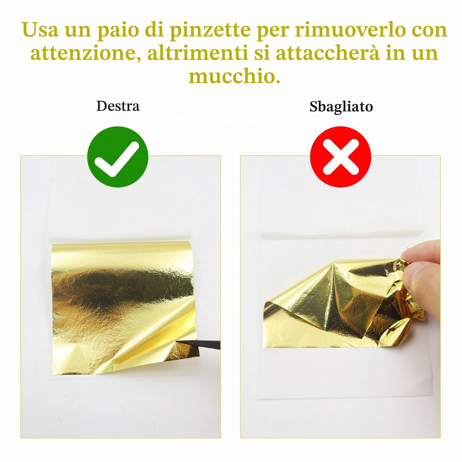 CATELL Foglia Oro Imitazione 300 Fogli 9x9cm Lamina d'oro per Doratura DIY Artigianato