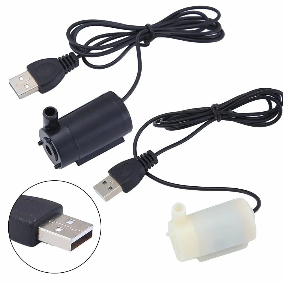Fontana silenziosa sommergibile USB 5 V per acquario animali domestici decorazione giardino