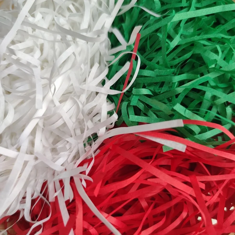 Carta velina verde triturata da 200 g per scatole regalo e cesti, accessori per confezioni regalo, riempimento cesti, riempitivo per confezioni regalo