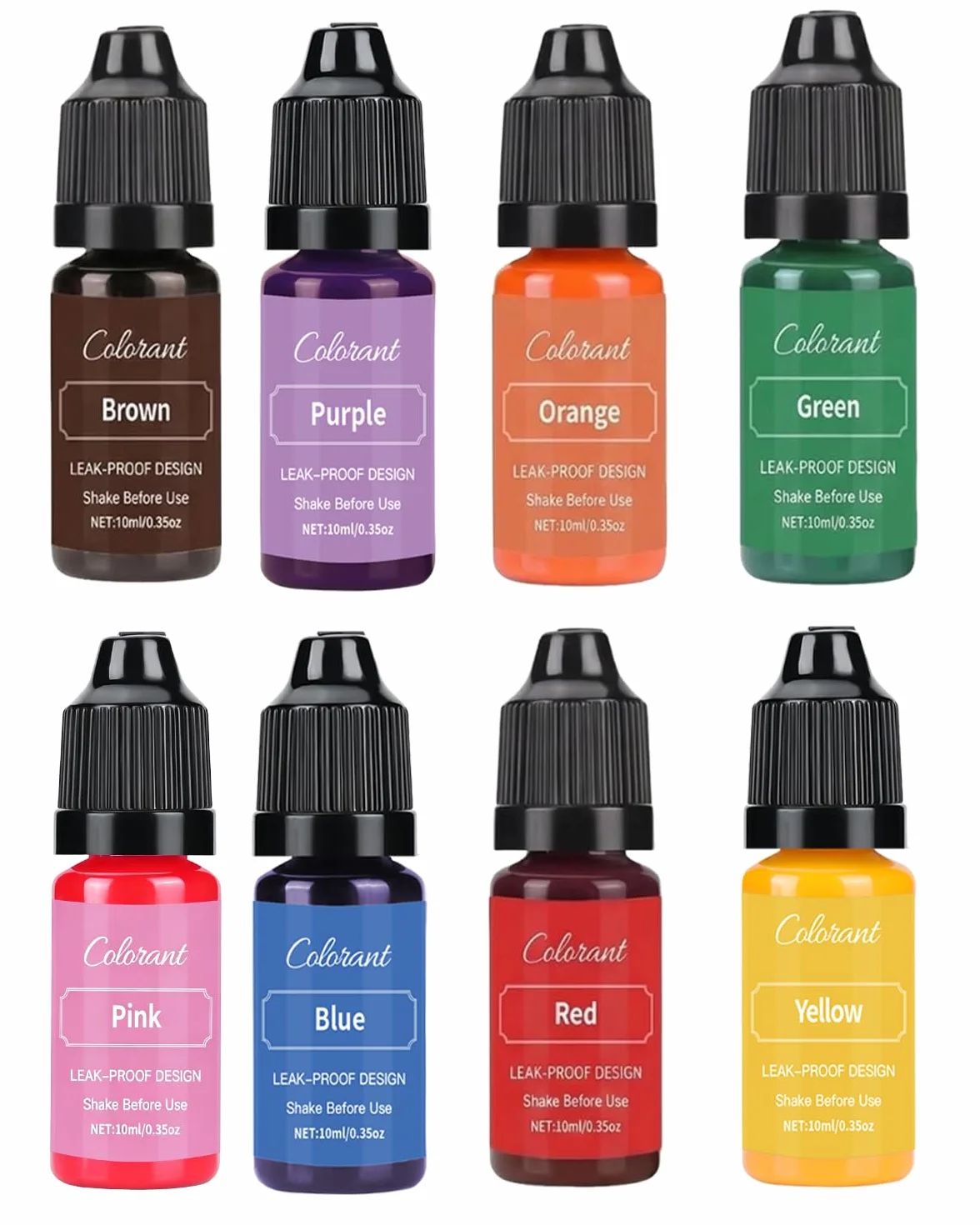 8 Colori Candele Coloranti, per Cera di Candela, Altamente Concentrato Coloranti per Cera per Candele Fai da Te, per la Colorazione della Candela (10ML)