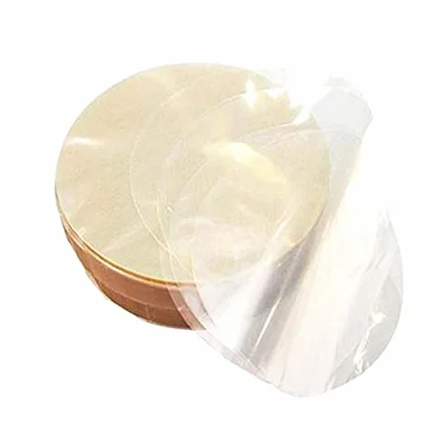 Dischi per hamburger diametro Ø 130 mm conf. da 1kg in cellophane biodegradabile aderenti veline trasparenti per hamburger
