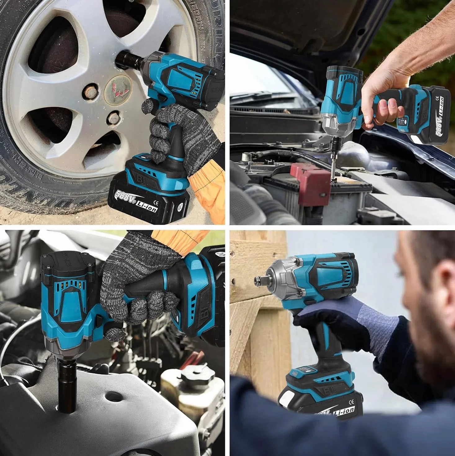 Makita 18V Avvitatore a percussione a batteria 1/2" 7200 rpm 5 velocità 1800N.M con luce LED