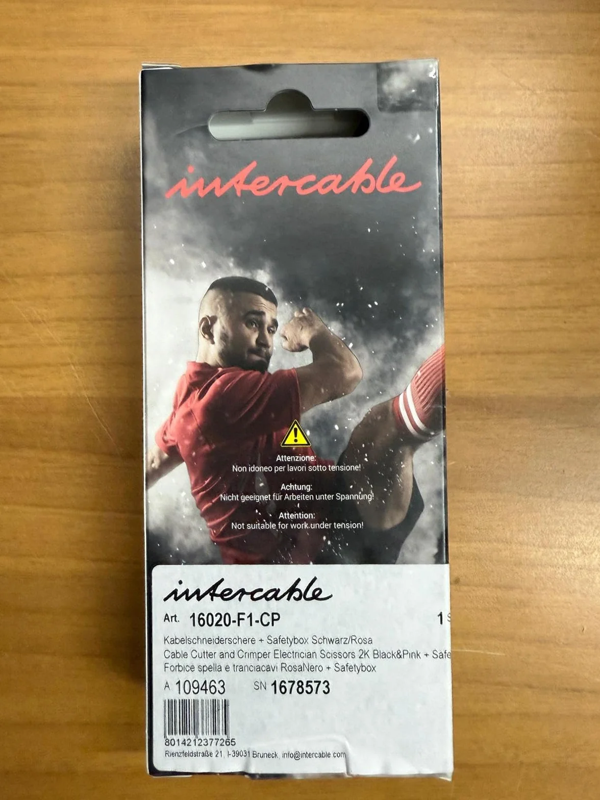 INTERCABLE FORBICE PROFESSIONALE DA ELETTRICISTA F1 16020 SERIE LIMITATA SQUADRA CALCIO PALERMO ROSA NERO16020-F1-CP