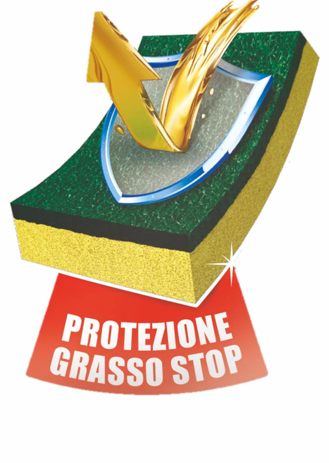 Spontex 6 Stop Grease Spugna Abrasiva Formato Convenienza