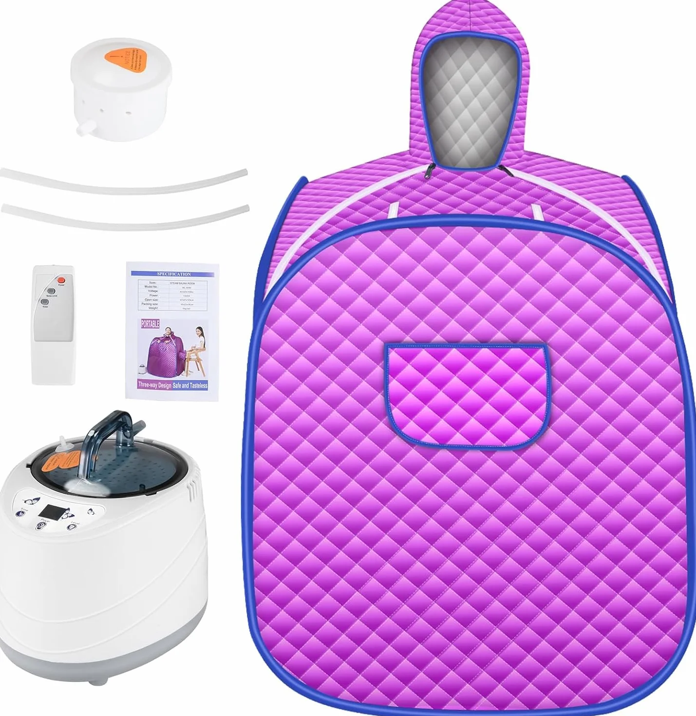 Sauna a Vapore, Sauna da Casa Portatile A Vapore SPA Pieghevole Isolata Generatore di Vapore Sauna Domestica per Interna Esterno, Pressoterapia Iinfodrenaggio