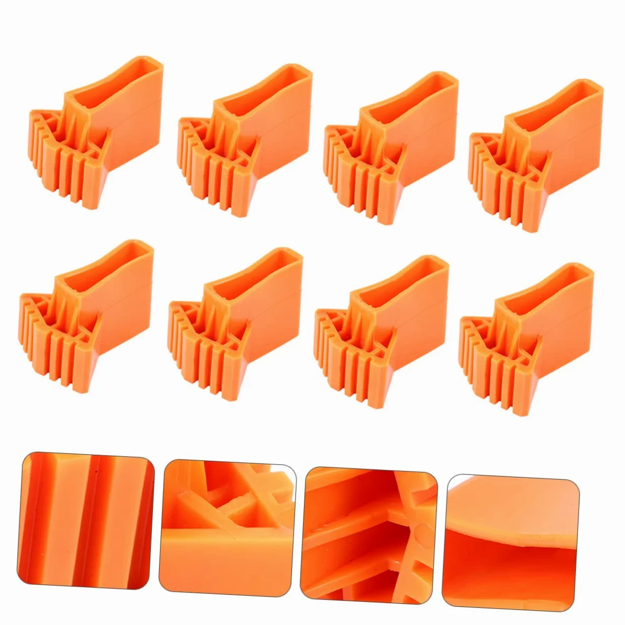 2 Set Tappetino Antiscivolo Pastiglie Scala Ladder Scala Pieghevole Gambe Della Scala Accessorio Per La Casa Piedini in Gomma Tappetino Gomma Da Cancellare Arancia 8 Pezzi * 2