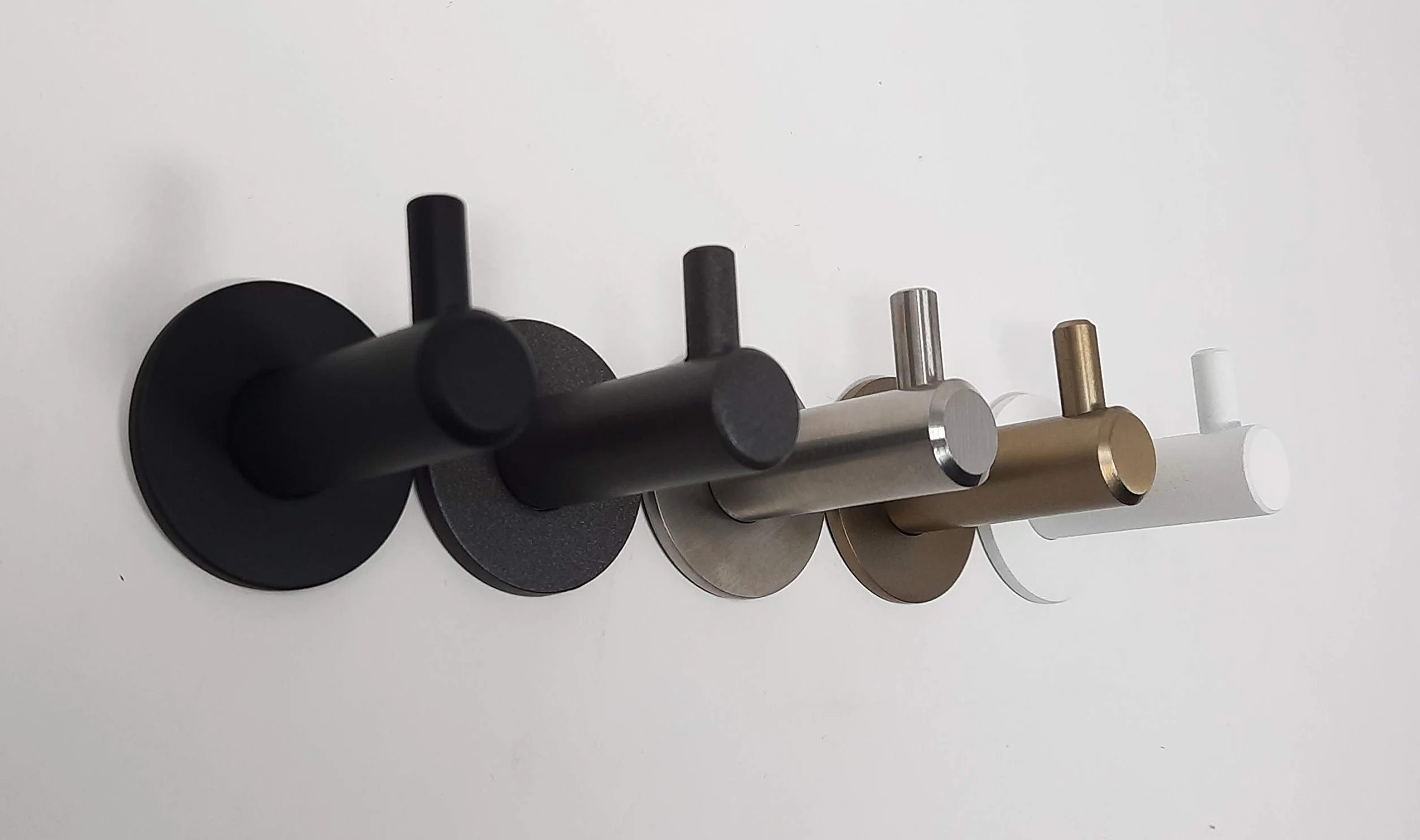 Accappatoio Bagno Acciaio Inox AISI 304 Set 2 Ganci Acciaio Spazzolato Opaco