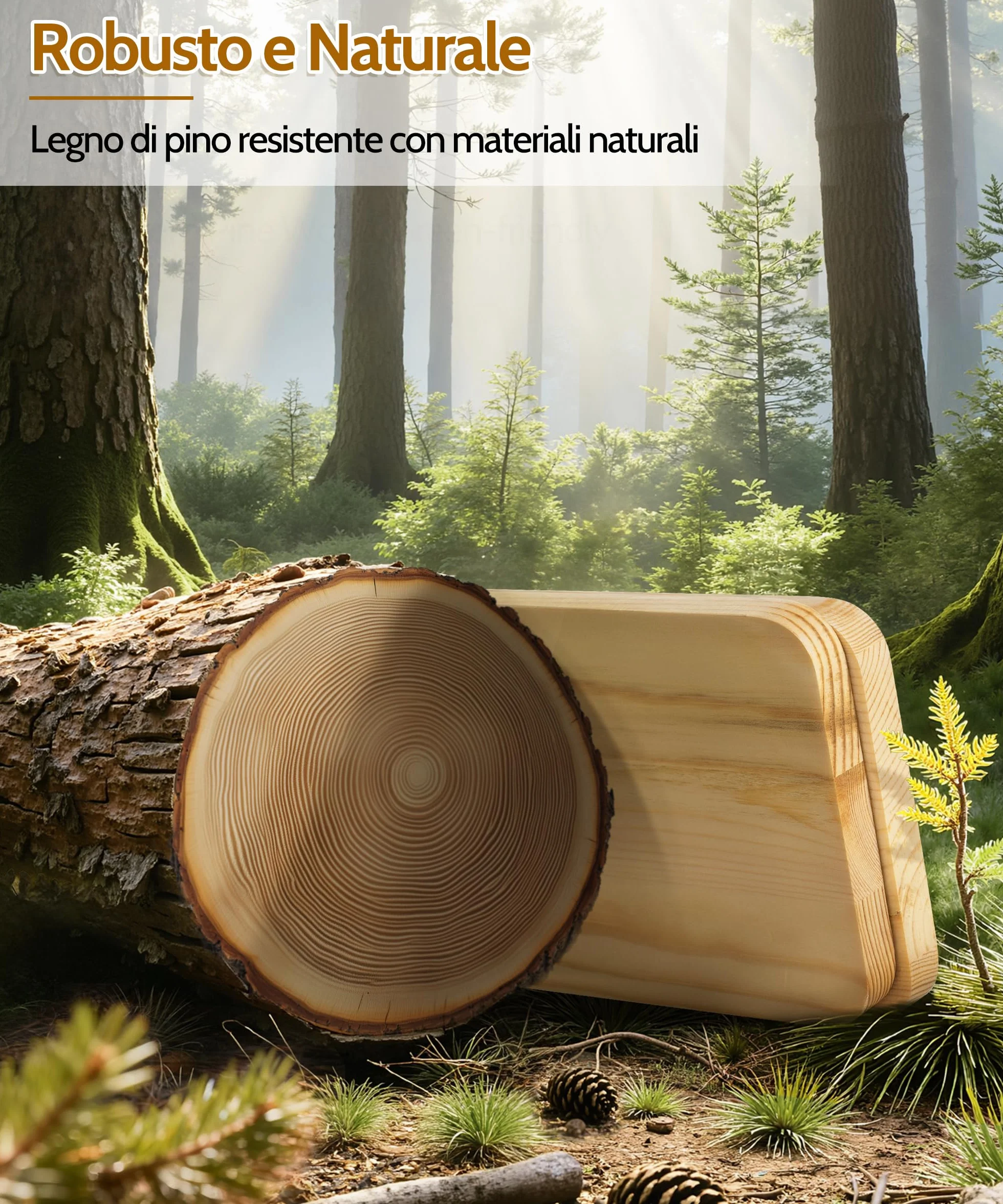 SUMGAR Mensole Sospese in Legno, Mensole Galleggianti, Mensole a Parete più Grandi, Pratici Scaffali Decorativi in Legno Massiccio per Soggiorno Camera da Letto, Ripiani Rimovibili, 50x58cm