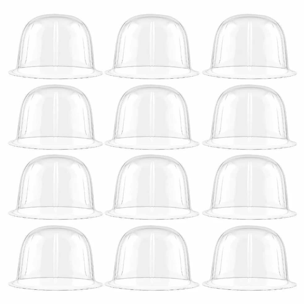Supporto Per Berretti Da Baseball Trasparente 8.27X8.27X5.51In Set Da 12 Pezzi Supporto Interno in Plastica Per Modellare Cappelli Organizer Per Conservazione E Protezione