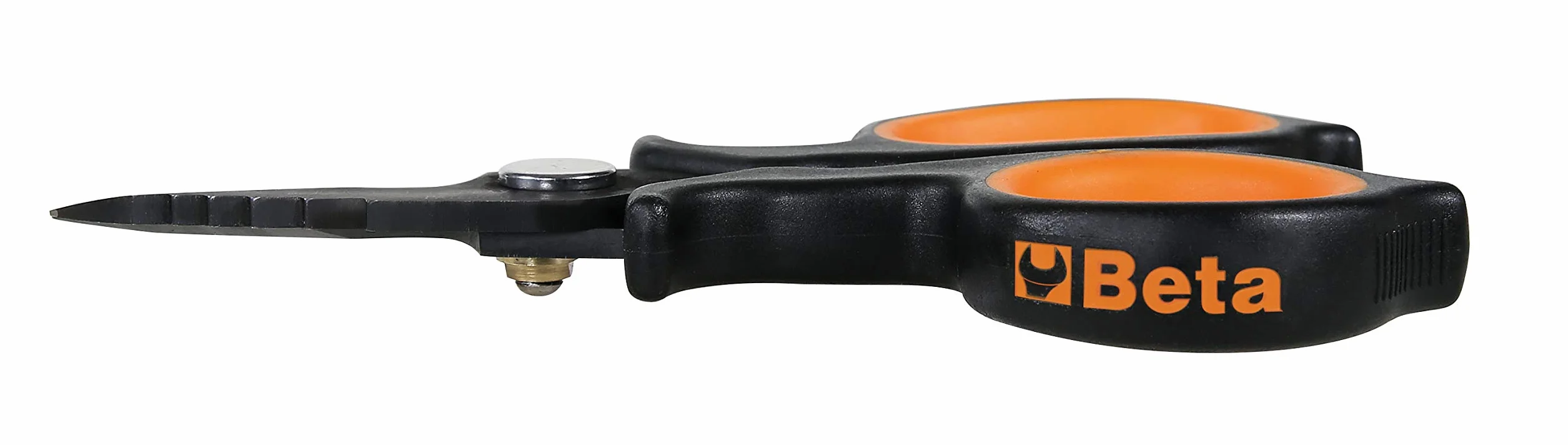 Beta 1128BAX - Forbici per elettricisti a doppio effetto, con profili a fresa in acciaio inossidabile rivestito in dlc