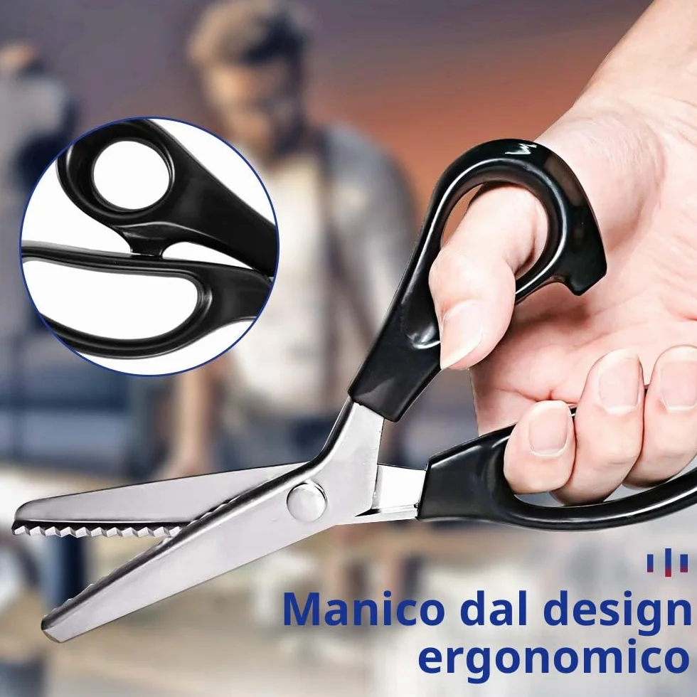 Forbici da dentellare per sartoria professionale taglio zig zag tessuto carta feltro