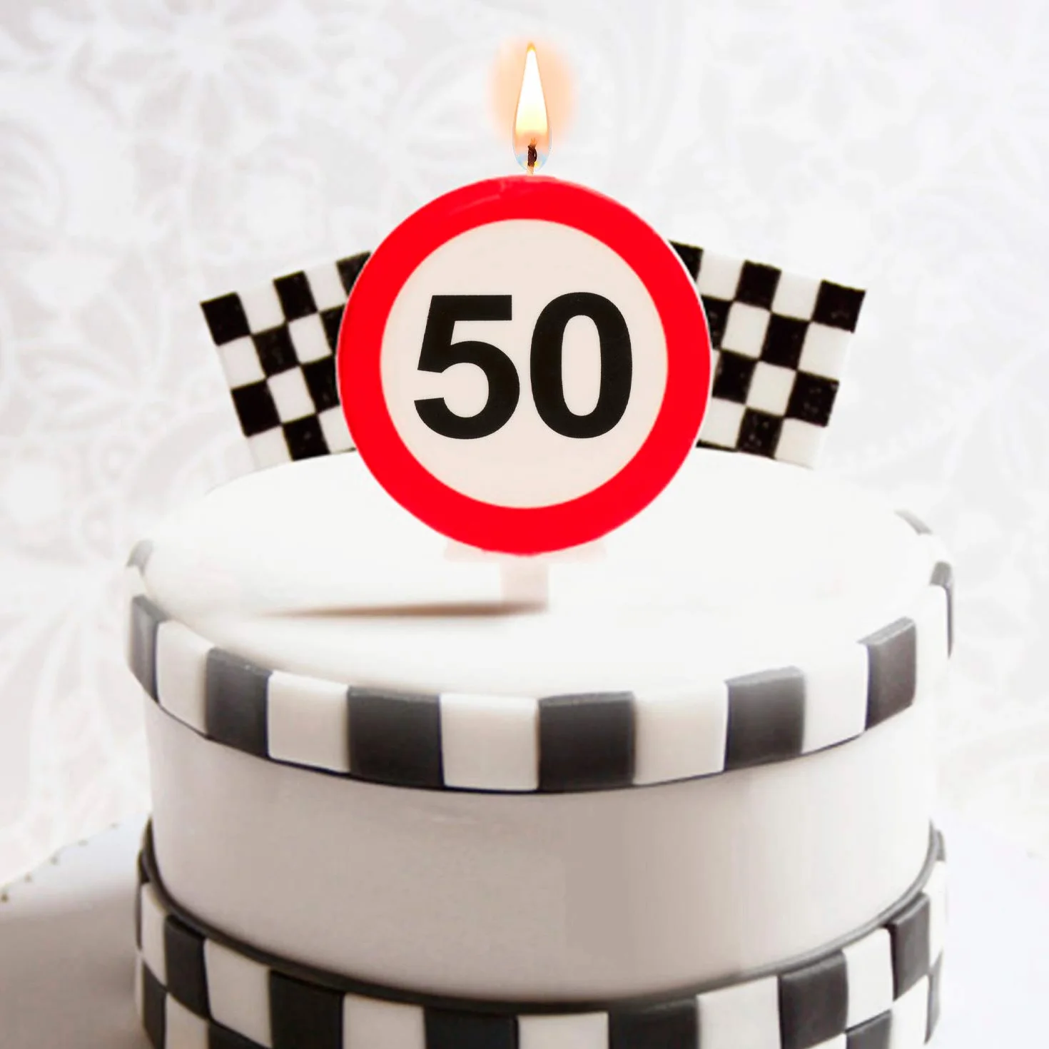 Dekora Candela Compleanno Segnale Divieto Decorazione Torte Numero 50