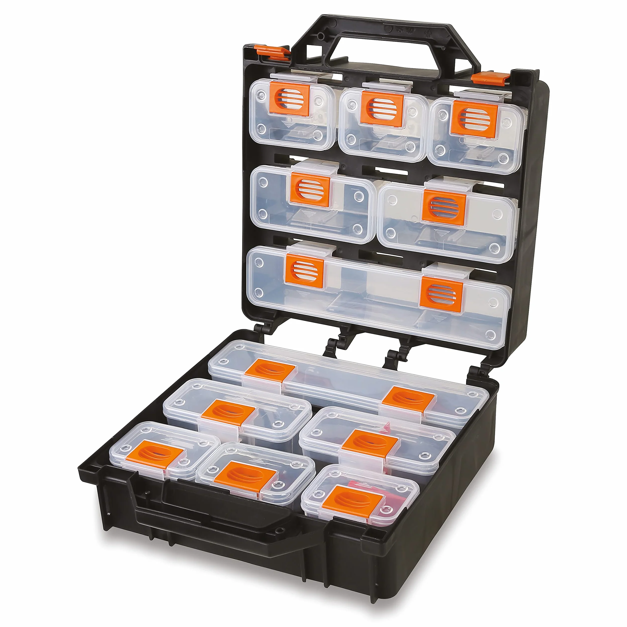 BETA Valigia Organizer 12 Vaschette Asportabili Trasparenti per Minuteria, Compatta 300x145x330 mm 2080/V12