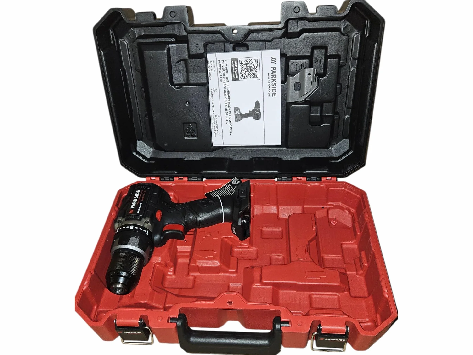 Avvitatore a batteria PARKSIDE PERFORMANCE PABSP 20 Li X20V, senza spazzole, LED, 60 Nm (in valigetta di trasporto, senza batteria e caricatore)