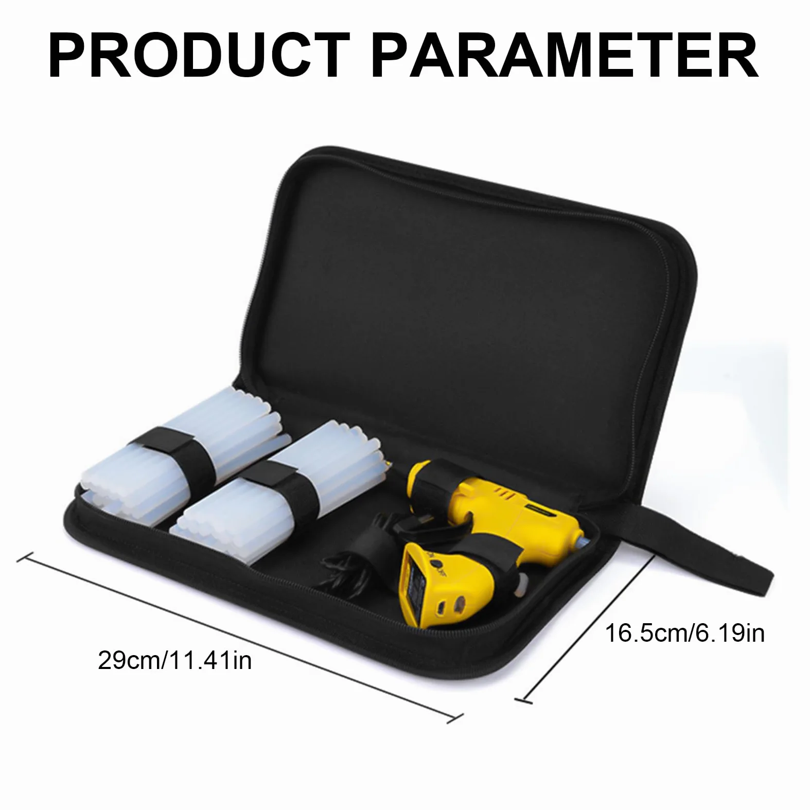 Colla a caldo, strumento fai da te ad alta temperatura, colla a caldo professionale, con 60 stick di colla, kit per la casa