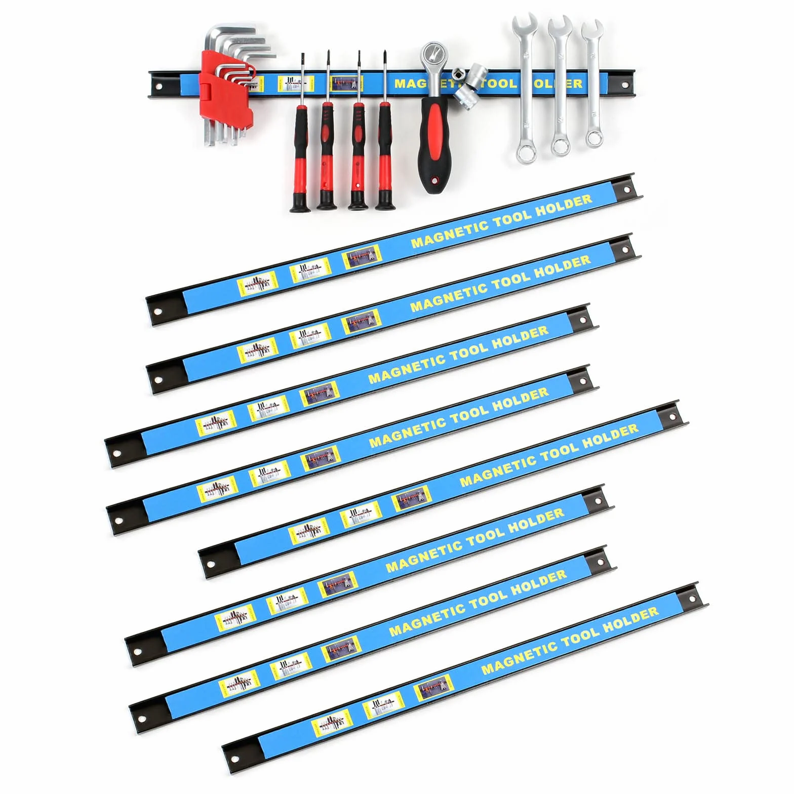 Set di barre magnetiche 9x46 cm porta utensili attrezzi montaggio a parete per officina