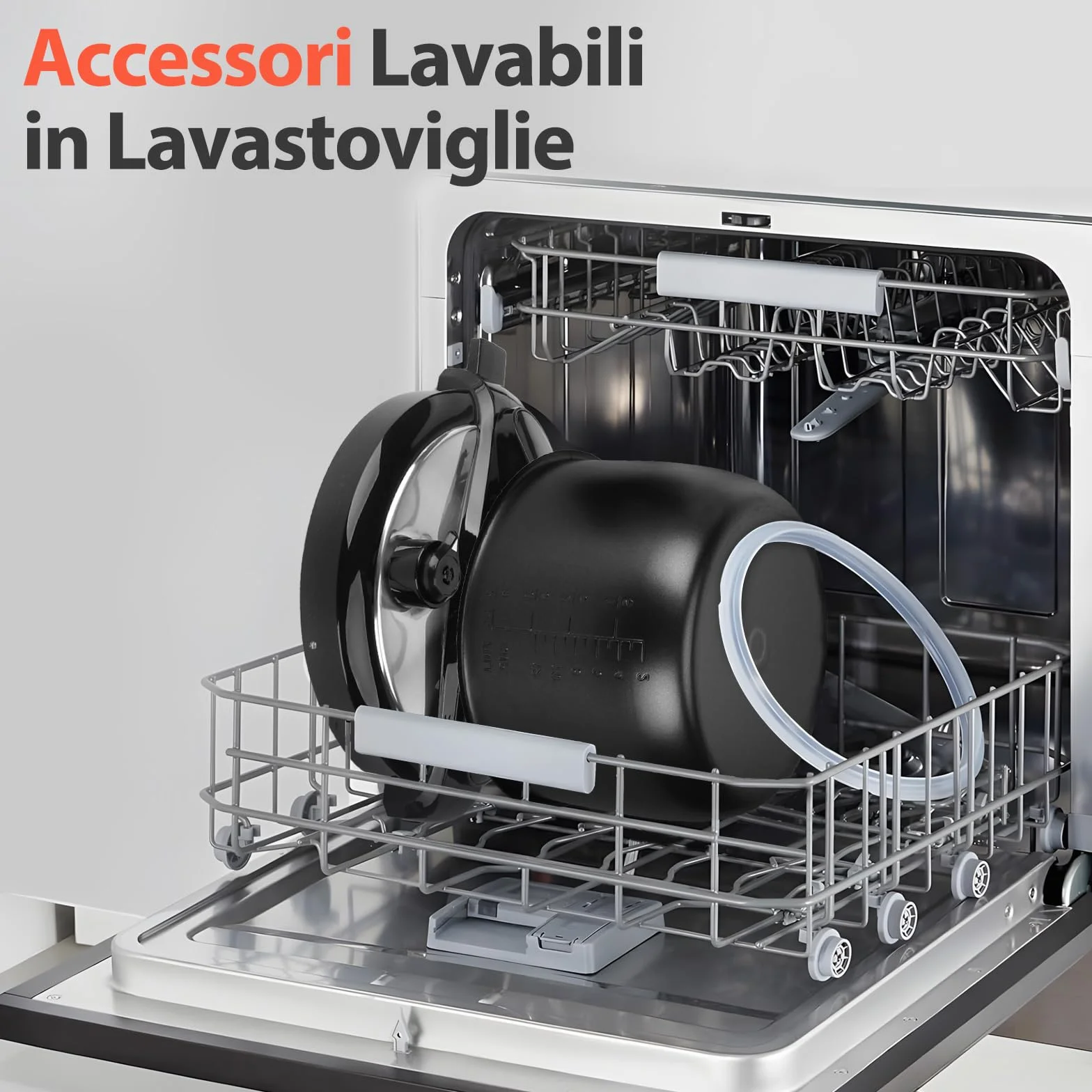 Aigostar Pentola a Pressione Elettrica 6L 1000W, 18 Programmi Automatici, 3 Livelli di Pressione Regolabili, 24H Timer, Funzione Mantieni Caldo, Display LED, Interno Antiaderente, Sliver