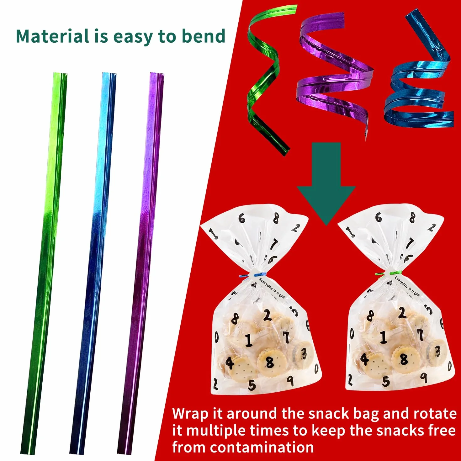 4800 Pezzi Cravatte di Carta Intrecciate, 10 cm di Fascette Metalliche Intrecciate per Sacchetti di Caramelle, Sacchetti di caffè, Cake Pop, Forniture per Bomboniere